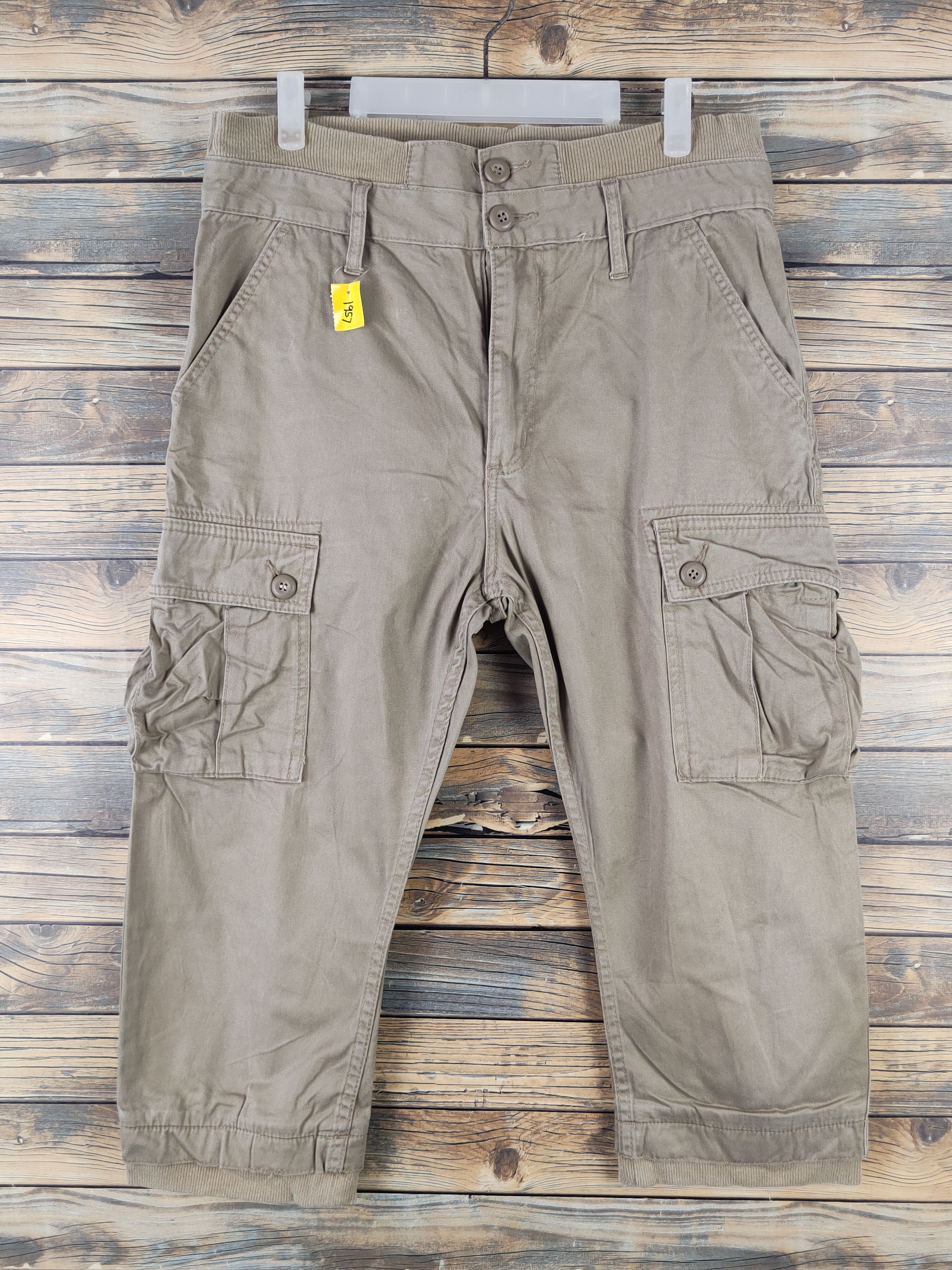 Japanese Brand DL Dominate double waist Beige Multipocket Cargo Pants #1957 Size US 32 / EU 48 - 1 Thumbnail