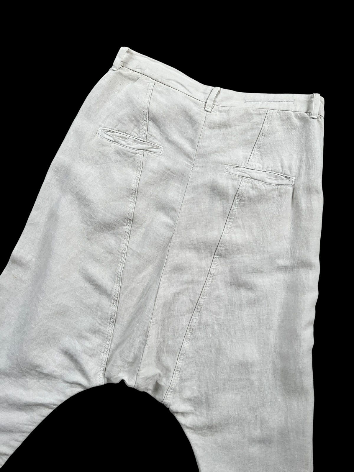 Designer × Hope Hope 🇸🇪 Linen Drop Crotch Pants Size US 31 - 6 Thumbnail