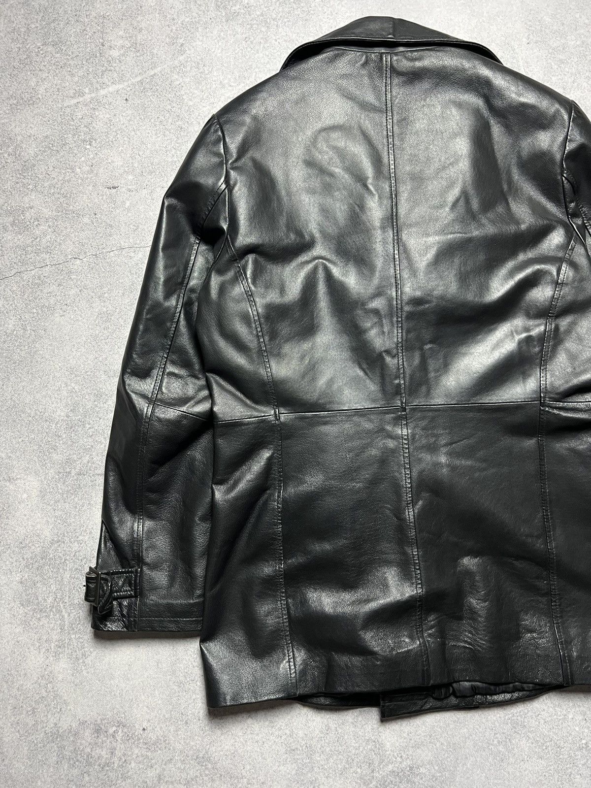 Vera Pelle Vintage Vera Pele Faded Leather Coat Jacket Size US L / EU 52-54 / 3 - 13 Thumbnail