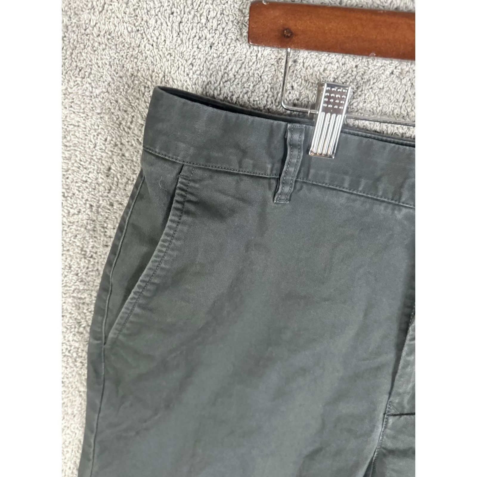 Bonobos Bonobos Pants Mens 33x32 Gray Tailored Chino Slim Casual Cotton Stretch Dress Pants Size US 33 - 2 Thumbnail