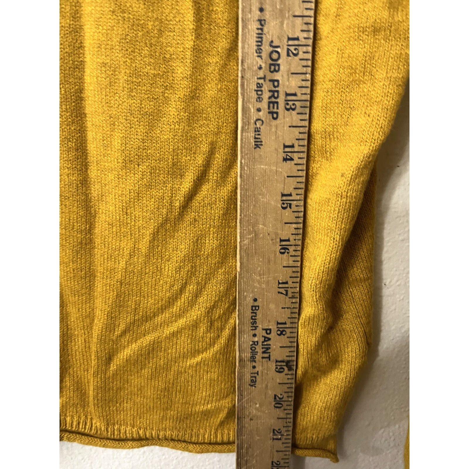 H&M H&M Sweater Women's XS Yellow Pullover 3/4 Sleeve Open-Knit 1/4 Back Zip Knit Womens Size XS / US 0-2 / IT 36-38 - 4 Thumbnail
