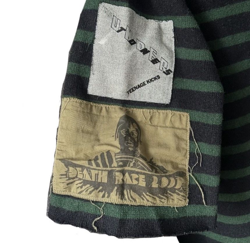 Raf Simons AW2001-2002 “Riot, Riot, Riot” Patched Striped Sweater Size US L / EU 52-54 / 3 - 5 Thumbnail