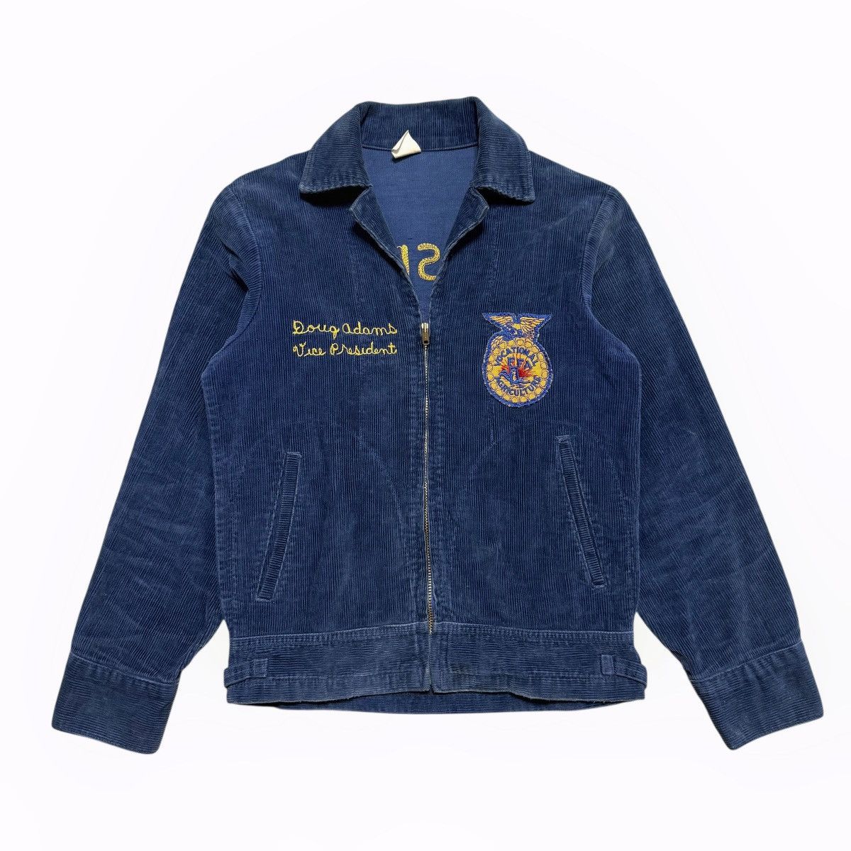 Vintage Vtg 60s FFA Louisiana Haughton Talon Zipper Corduroy Jacket Size US XS / EU 42 / 0 - 6 Thumbnail