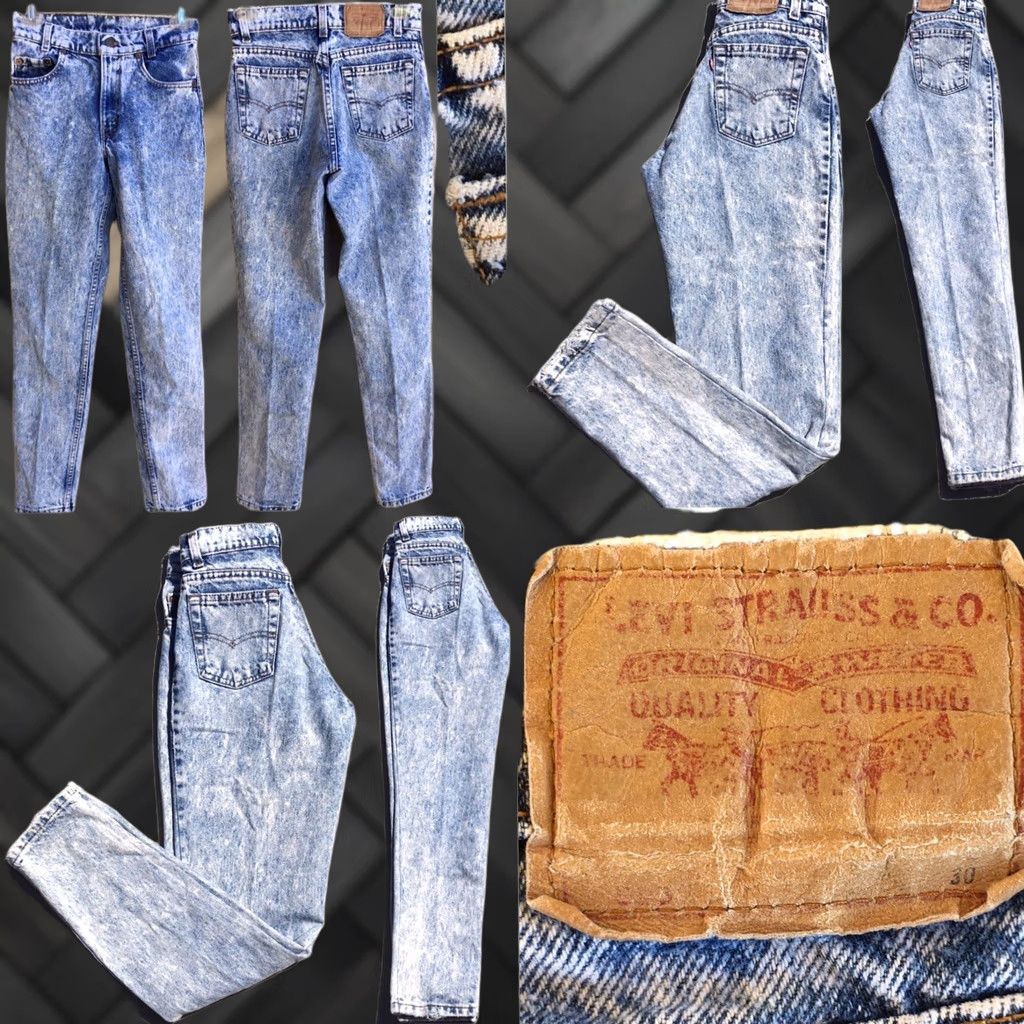 Levi's VINTAGE Levi's 505 Jeans Denim Blue Acid Wash High Waist Tapered Leg 25 in Waist 80s 90s Mens Womens Unisex Jeans Size 26" / US 2 / IT 38 - 1 Thumbnail