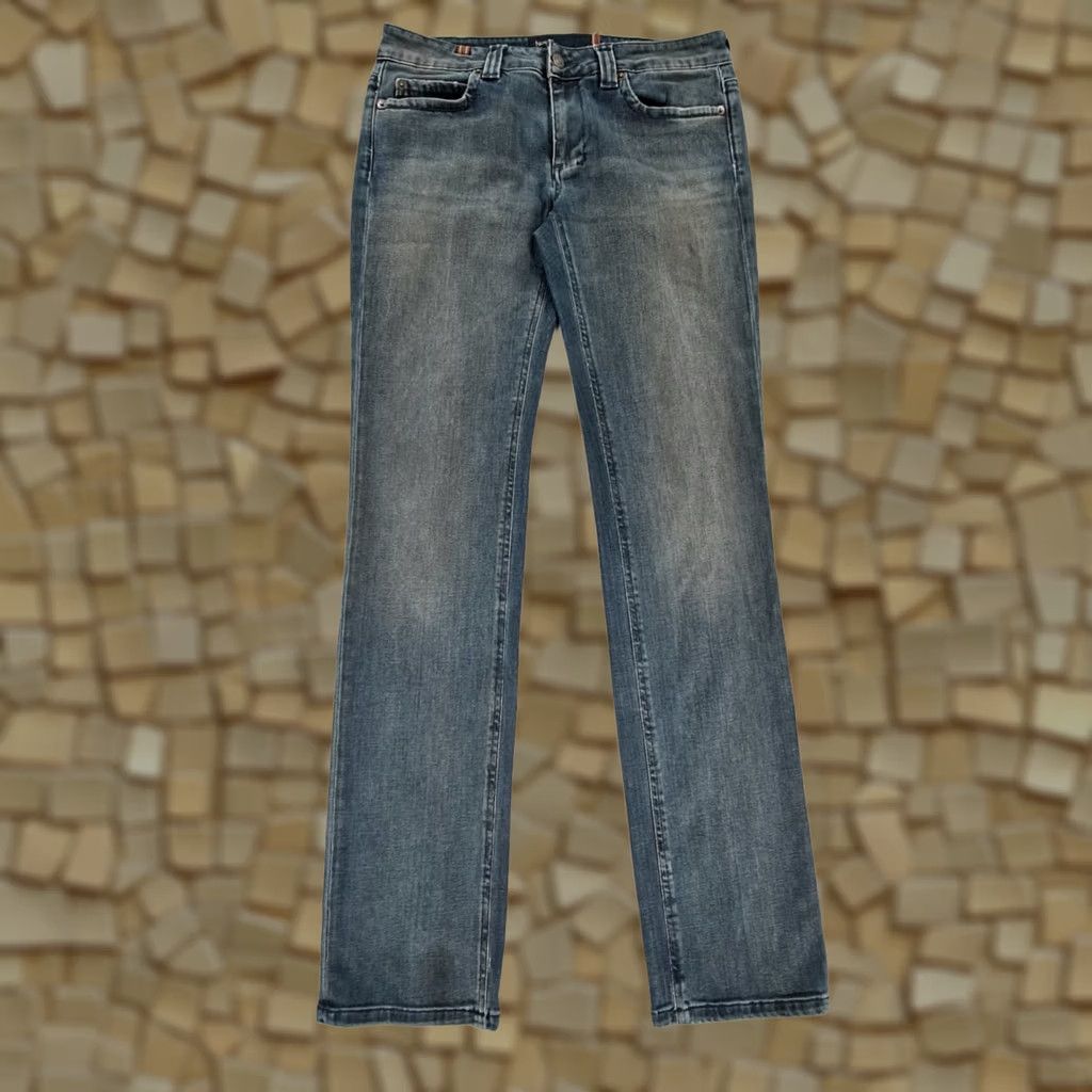 Vintage NOTIFY Jeans Blue W30 L32 Hellebora Low Rise Stretch Italy Readymade Cropped Womens Pants Size 30" / US 8 / IT 44 - 1 Thumbnail