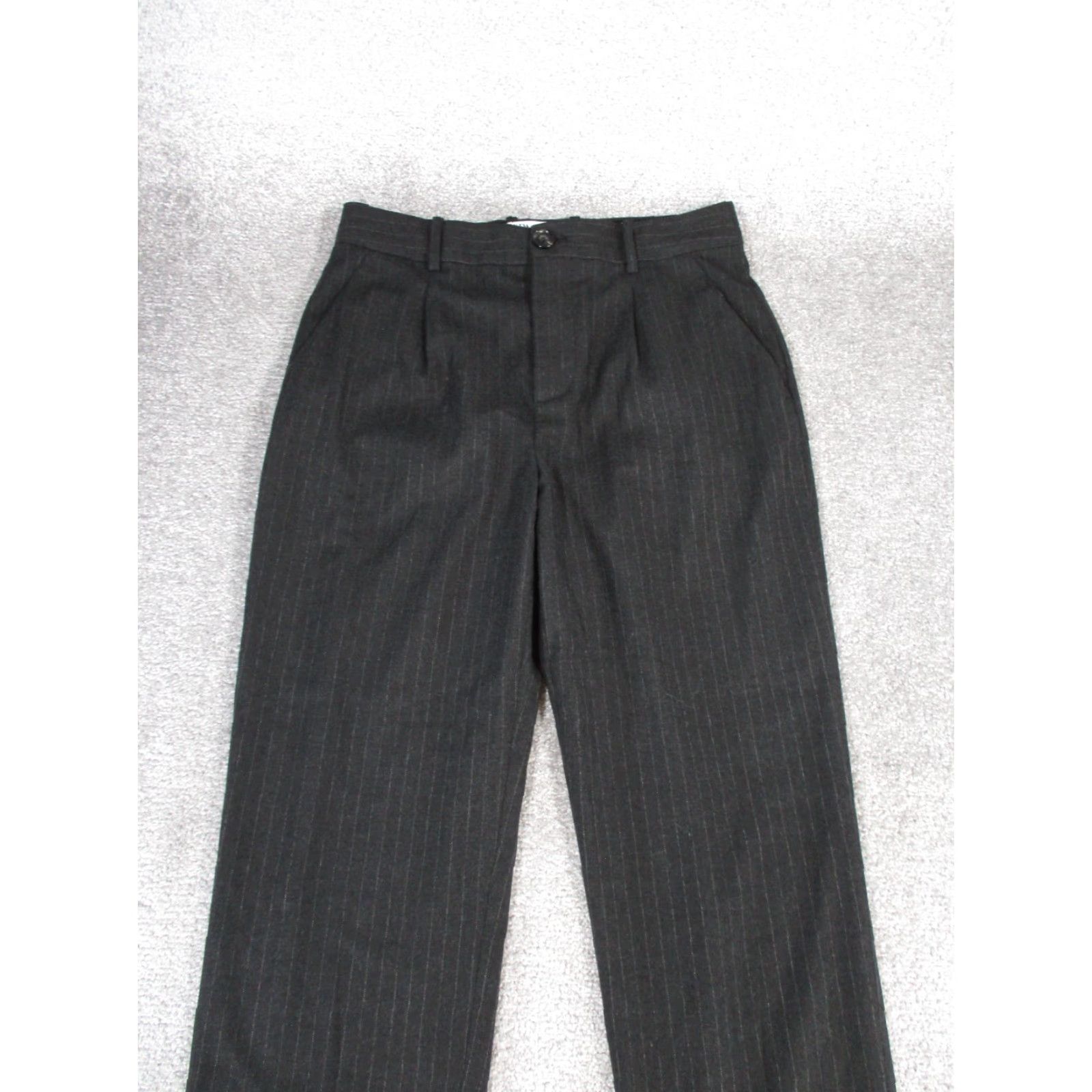 Zara Zara Womens XS Gray Pinstripe Dress Pants Size 26" / US 2 / IT 38 - 2 Thumbnail