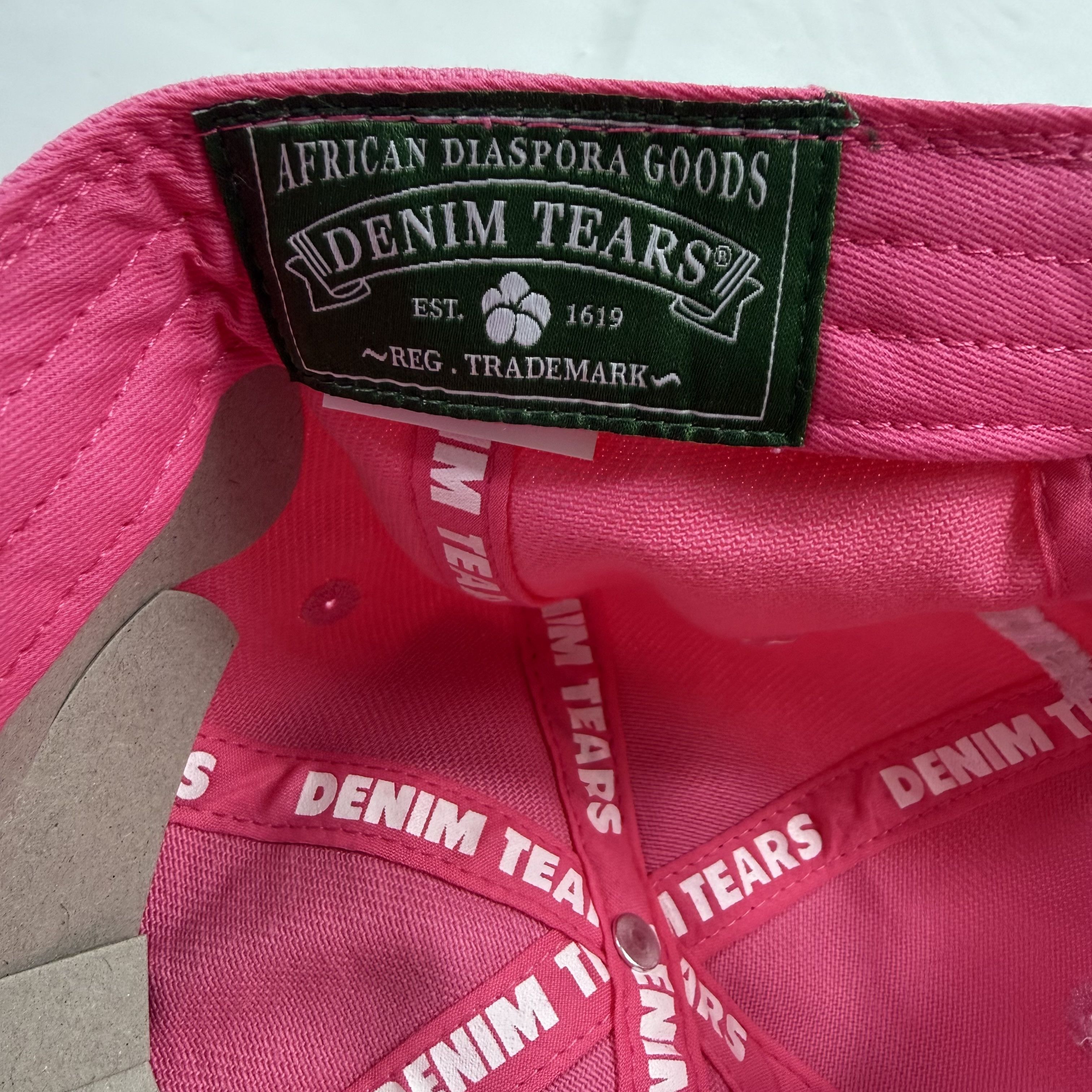 DENIM TEARS Denim Tears Pink FW25 Denim University Cap Rhinestone Size ONE SIZE - 7 Thumbnail