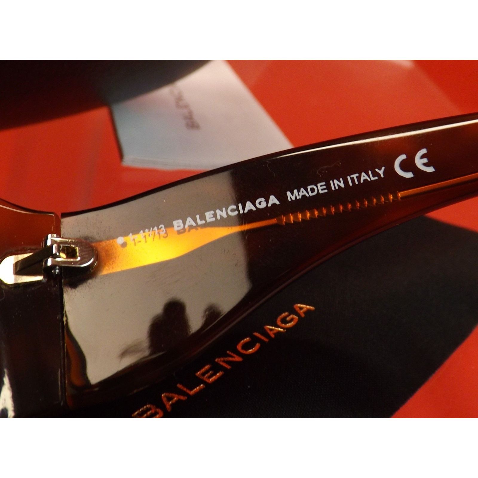 Balenciaga BALENCIAGA HAVANA PLASTIC FRAME OVERSIZED SUNGLASSES $495 IT Size ONE SIZE - 8 Thumbnail