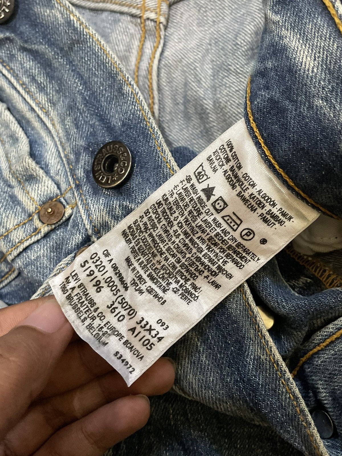 Levi's Vintage Clothing Vintage Levi's 201 Buckle Strap (1980-1901 Repro) Size US 34 / EU 50 - 5 Thumbnail