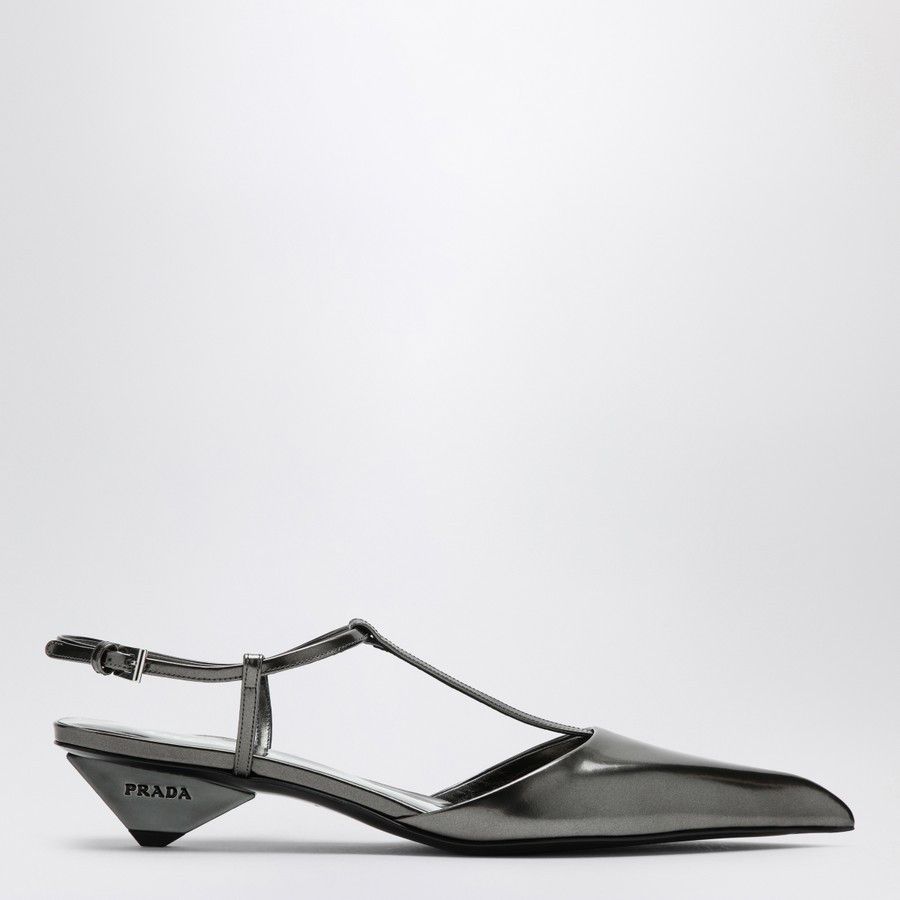 Prada o1d2blof0924 Leather Slingback Pumps in Grey Size US 11 / IT 41 - 1 Thumbnail