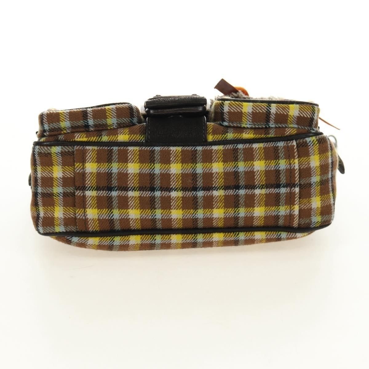 Prada Prada Canvas Chain Shoulder Bag Brown Size ONE SIZE - 5 Thumbnail