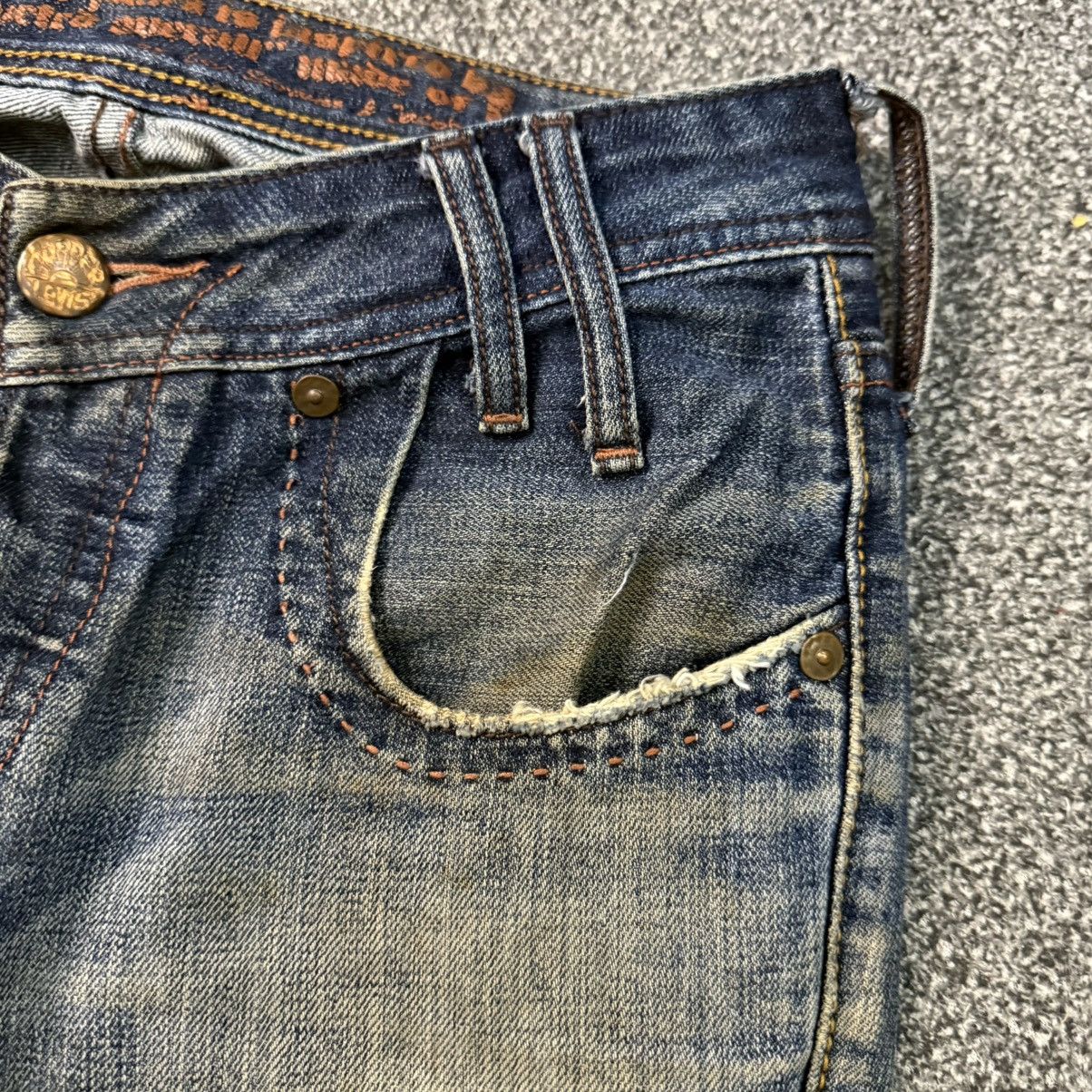 Beauty Beast Distressed Levis Cooper Thrashed Dirty Pants Size 29" - 13 Thumbnail