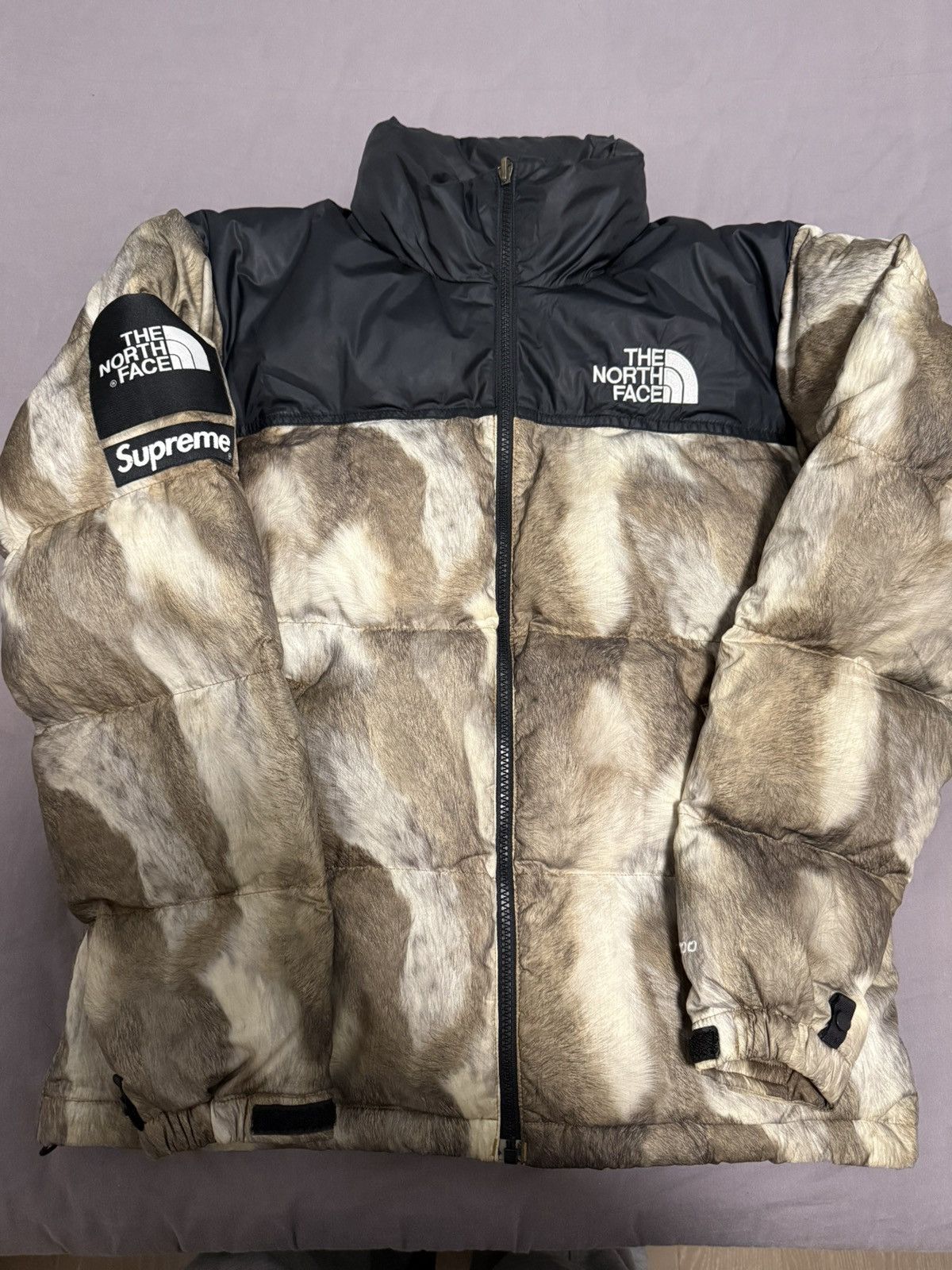 The North Face Supreme tnf North face Fur print nuptse jacket Size US S / EU 44-46 / 1 - 1 Thumbnail