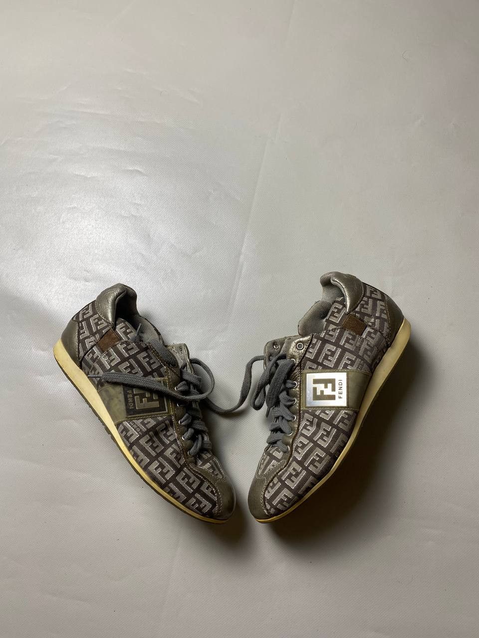 Fendi × Vintage Fendi Zucca Monogram Women Shoes Size US 7 / IT 37 - 1 Thumbnail