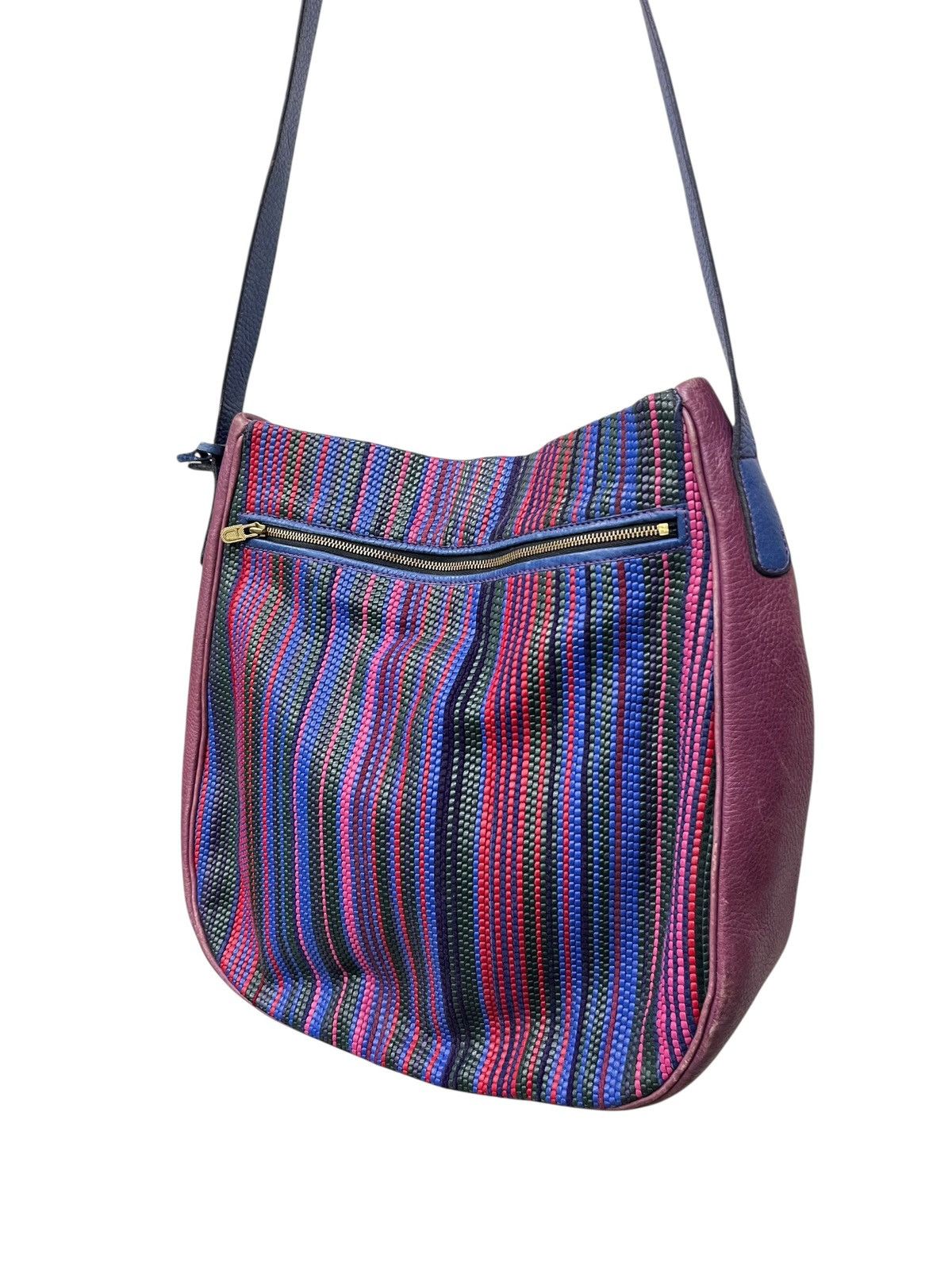 Delvaux RARE🔥Vintage Delvaux Woven Stripe Leather D Charm Bag Size ONE SIZE - 5 Thumbnail