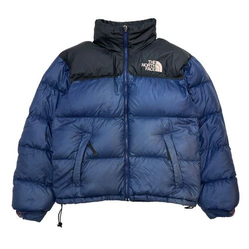 The North Face VINTAGE THE NORTH FACE NUPTSE 700 FILL MARINA BLUE JACKET Grailed