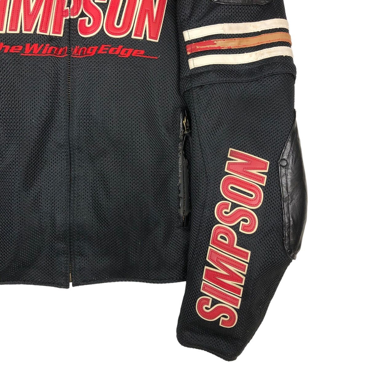 Japanese Brand 🔥VINTAGE RACING BIKER JACKET SIMPSON BIG LOGO SPELL OUT Size US L / EU 52-54 / 3 - 7 Thumbnail