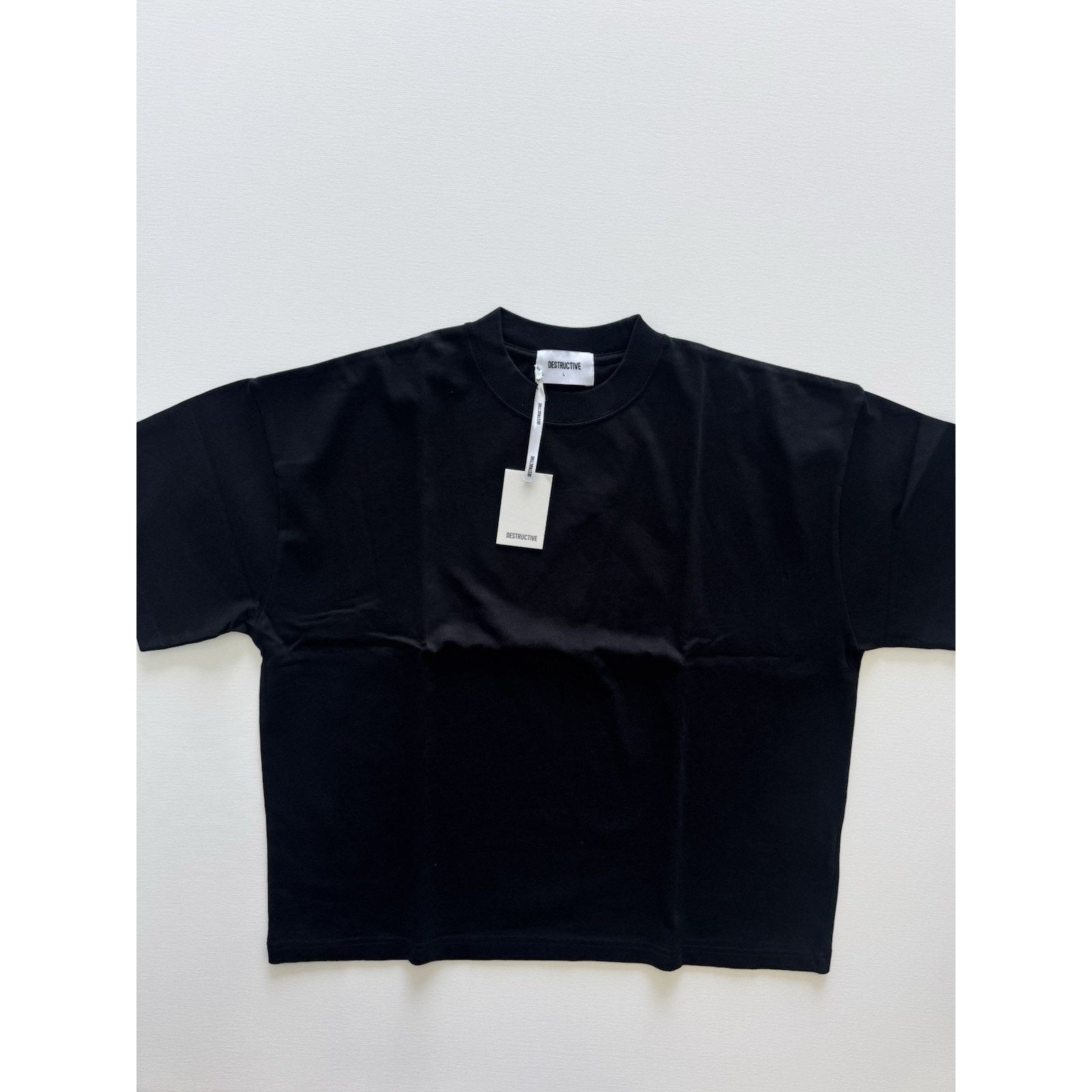 Other UK Destructive Cropped T-Shirt - Black L Size US L / EU 52-54 / 3 - 5 Thumbnail