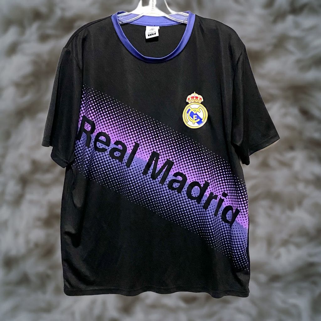 Vintage Real Madrid Shirt Men L Black Purple Athletic Sporty Screen Print Size US L / EU 52-54 / 3 - 1 Thumbnail