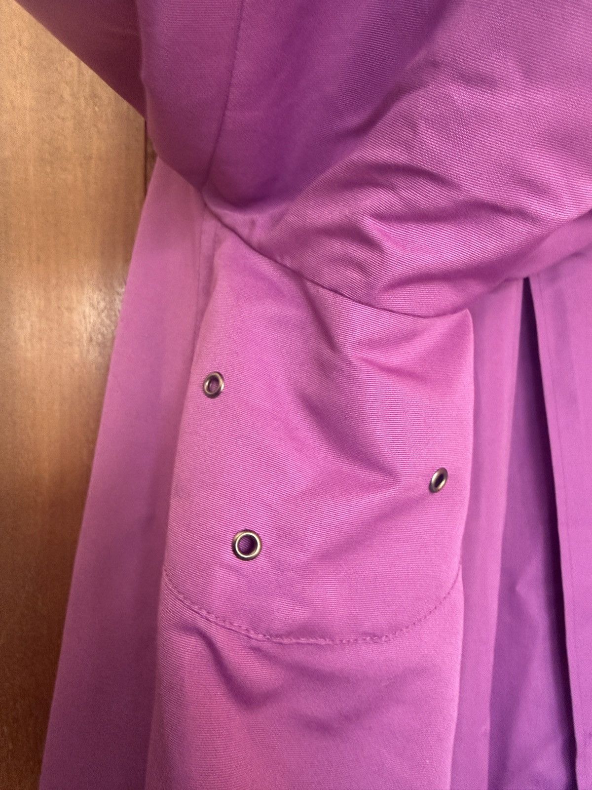 Other Dennis Basso Women Plus Size Purple Short Hooded Trench Coat Size 3XL / US 20-22 - 7 Thumbnail