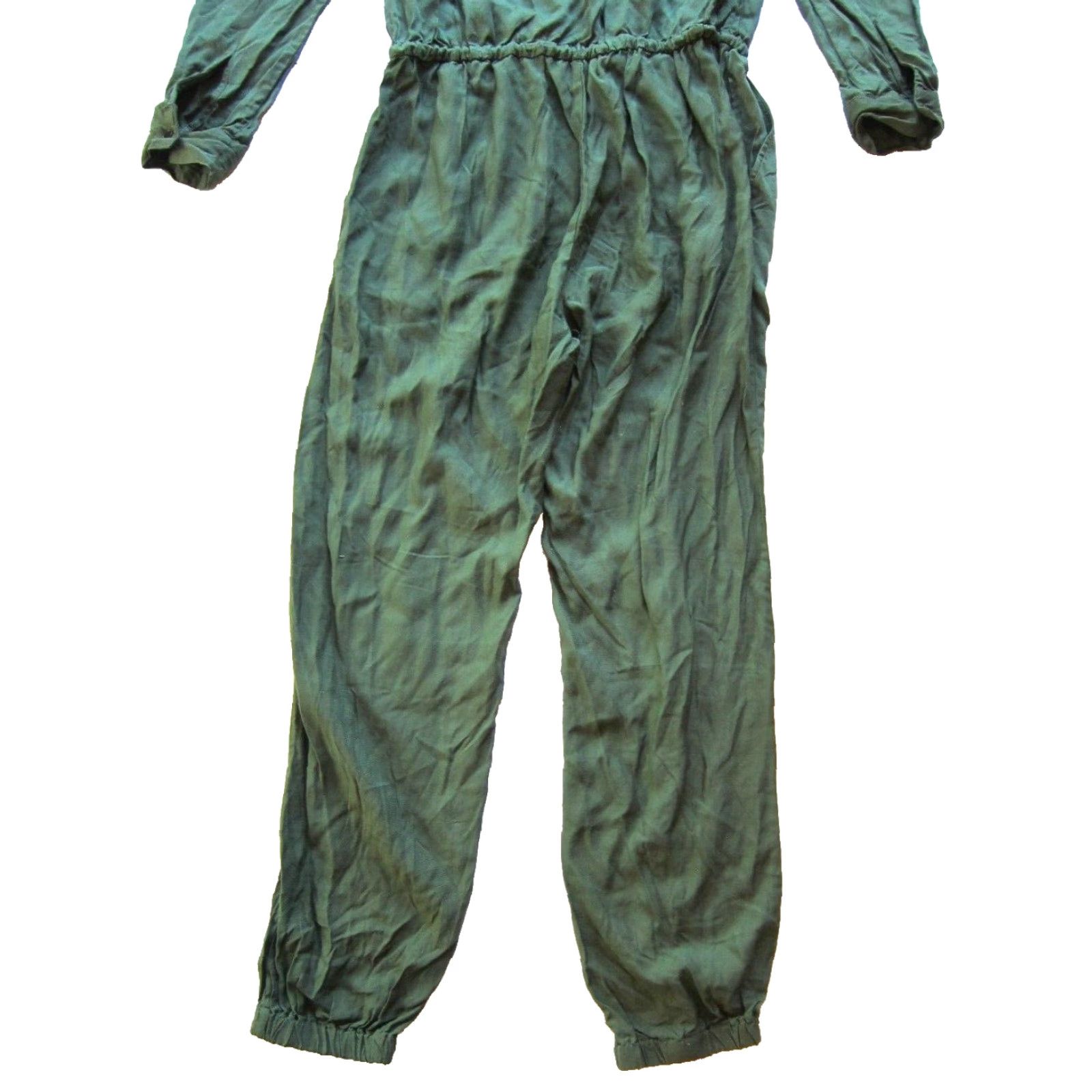Gap GAP Army Green Long Sleeve One-Piece Jumpsuit XS 100% Rayon Pocket Romper Women Regular Manufacturing Style: Jumpsuit Theme: Army Size XS / US 0-2 / IT 36-38 - 8 Thumbnail