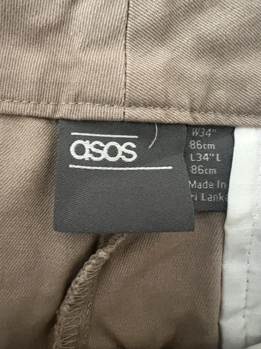 Asos ASOS Beige Trousers – Size 34x34 Size US 34 / EU 50 - 3 Thumbnail