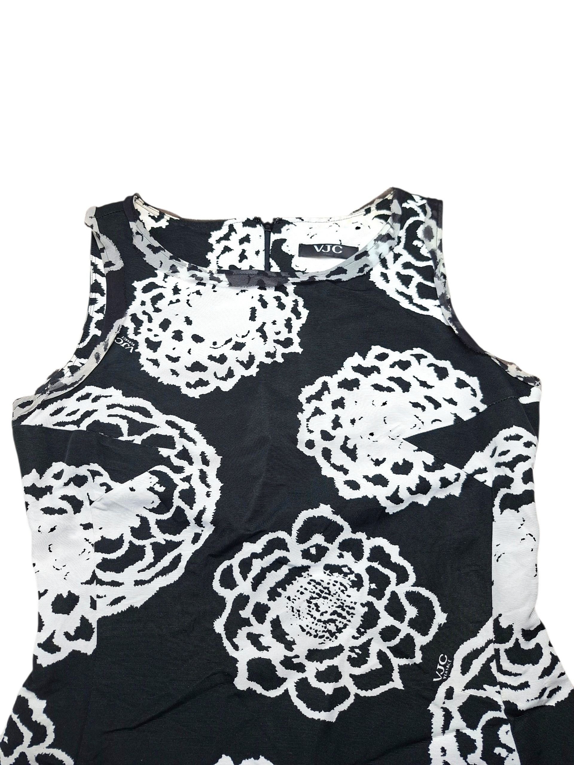 Versace Jeans Couture Vintage VJC Versace Floral Mini Dress Black White Size S / US 4 / IT 40 - 2 Thumbnail