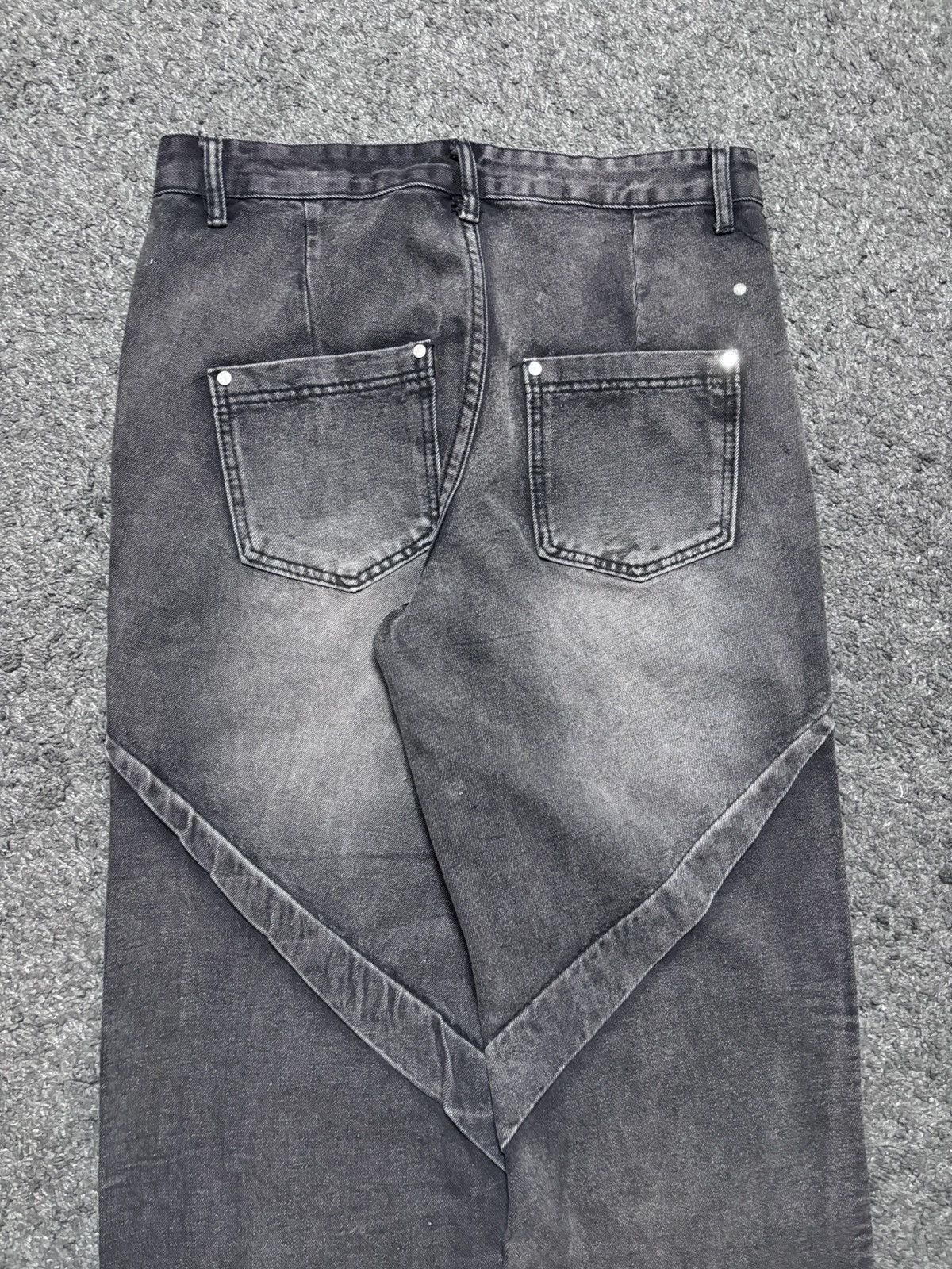Jean × Vintage Vintage abstract art brutalist rare gray baggy jeans denim Size US 33 - 16 Thumbnail