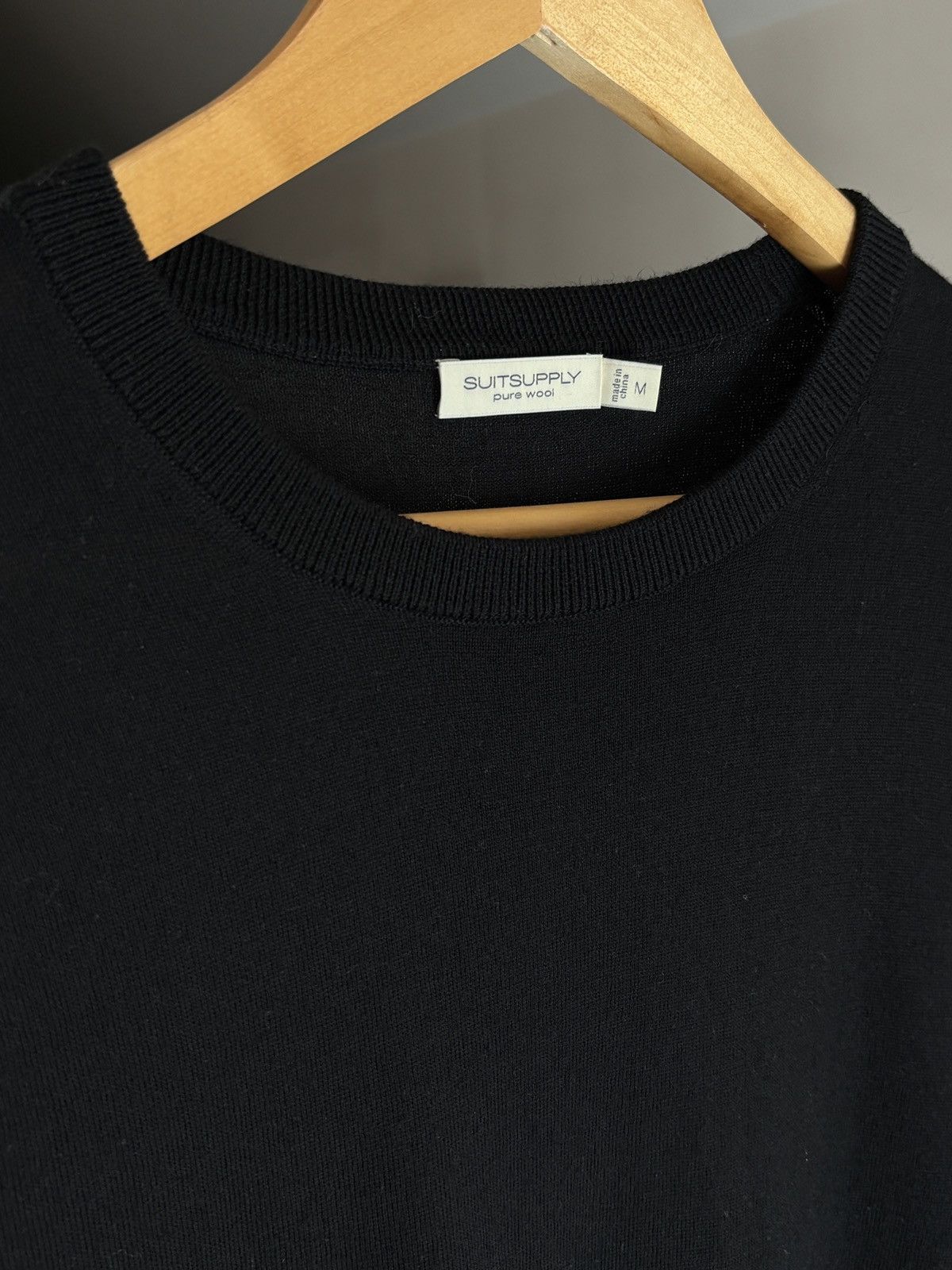 Suitsupply Suitsupply Black Pure Wool Sweater Pullover Luxury Old Money Size US M / EU 48-50 / 2 - 3 Thumbnail