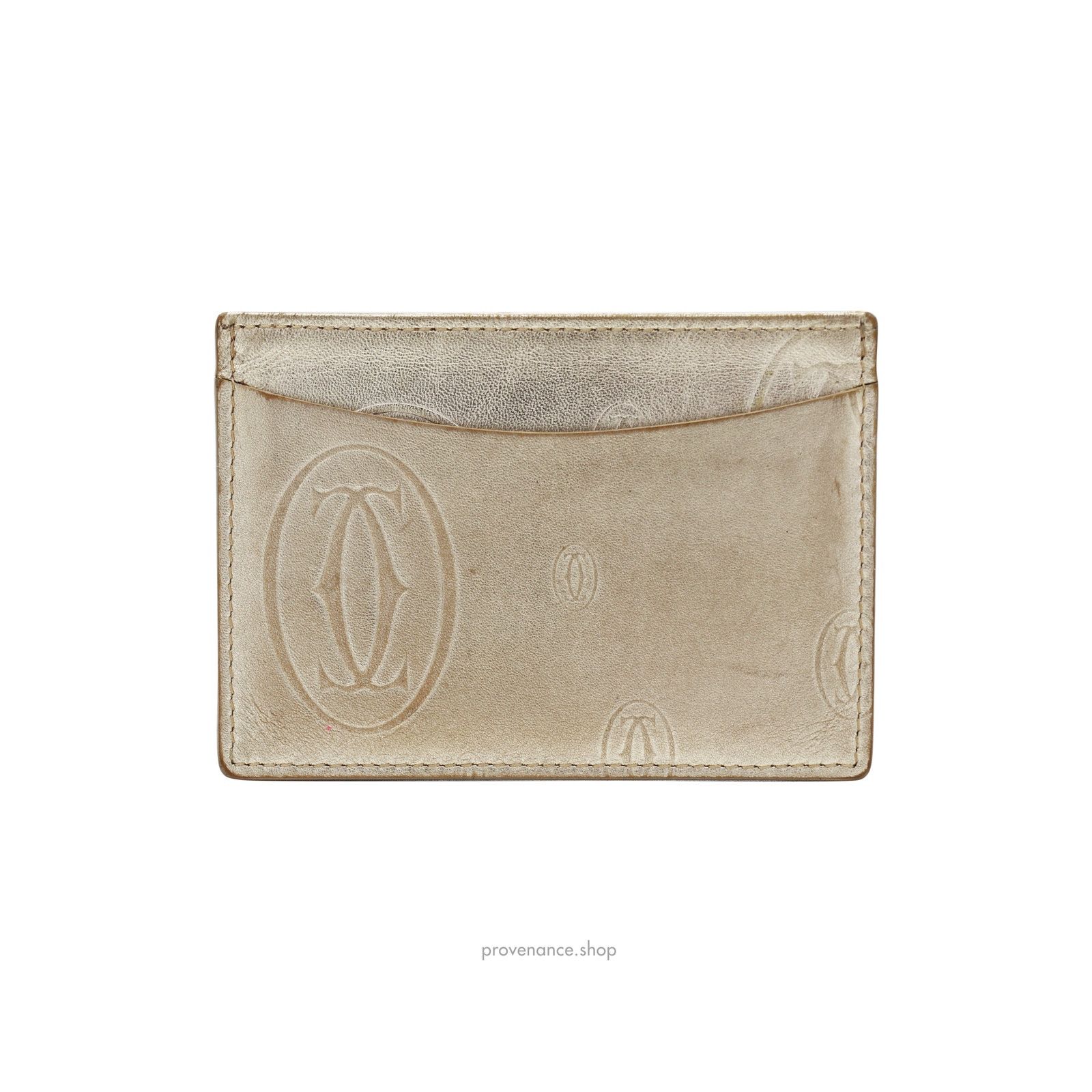 Cartier 🔴 Cartier Card Holder Wallet - Gold Leather Size ONE SIZE - 2 Thumbnail