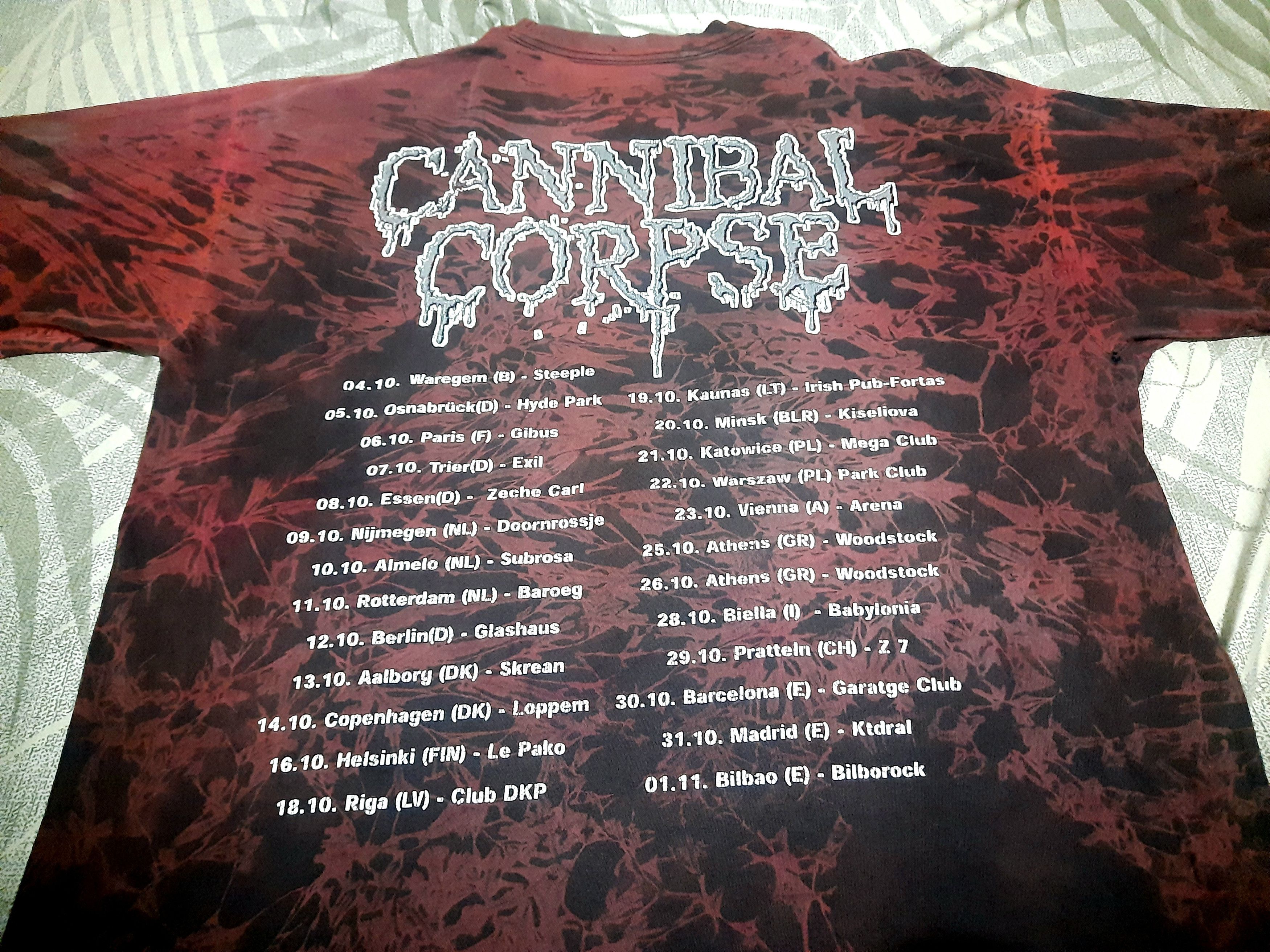 Band Tees × Vintage Vintage Cannibal Corpse - Gallery Of Suicide Europe Tour '98 Size US XL / EU 56 / 4 - 4 Thumbnail