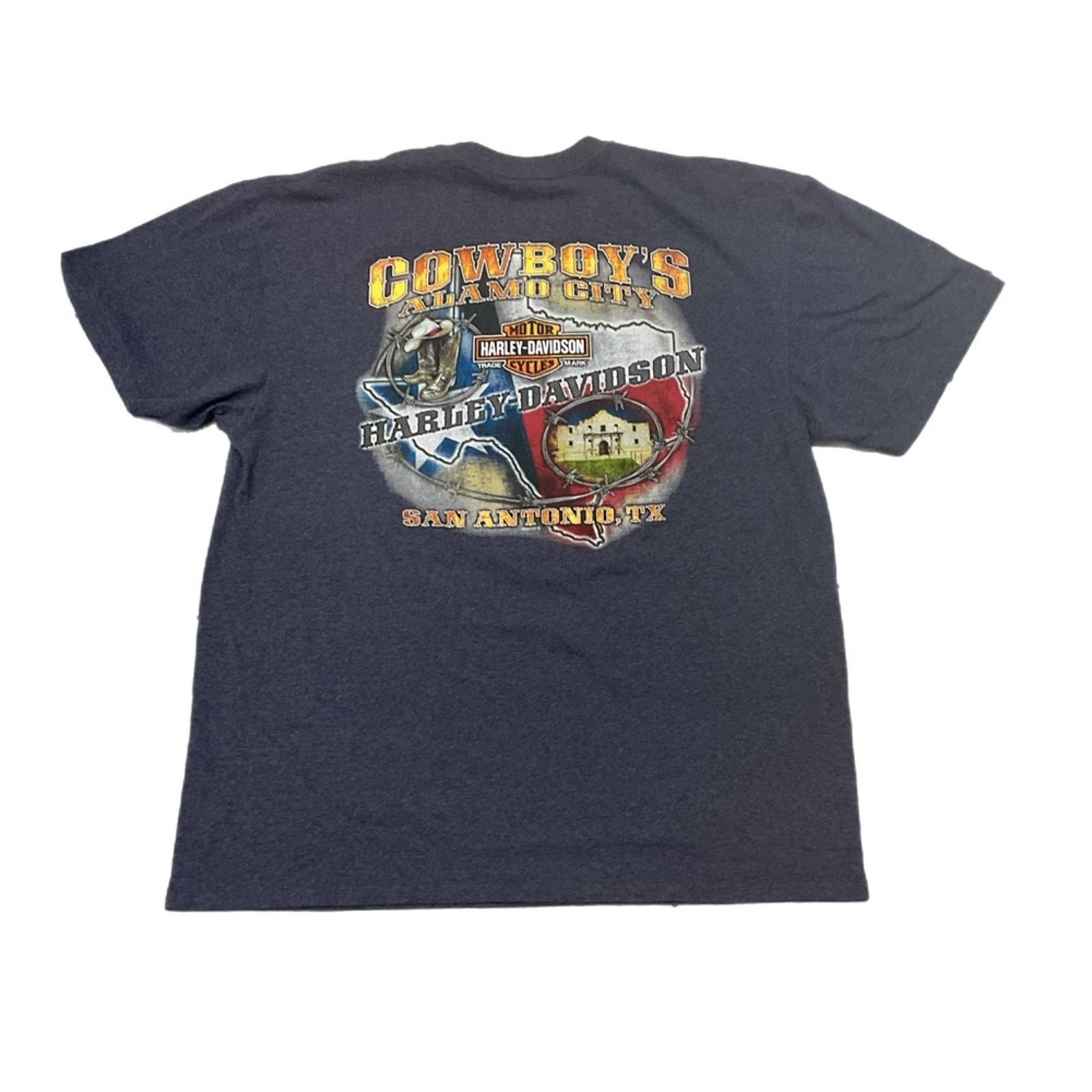 Harley Davidson Harley Davidson "Cowboys Alamo City" San Antonio, TX T-Shirt Size US XL / EU 56 / 4 - 2 Thumbnail