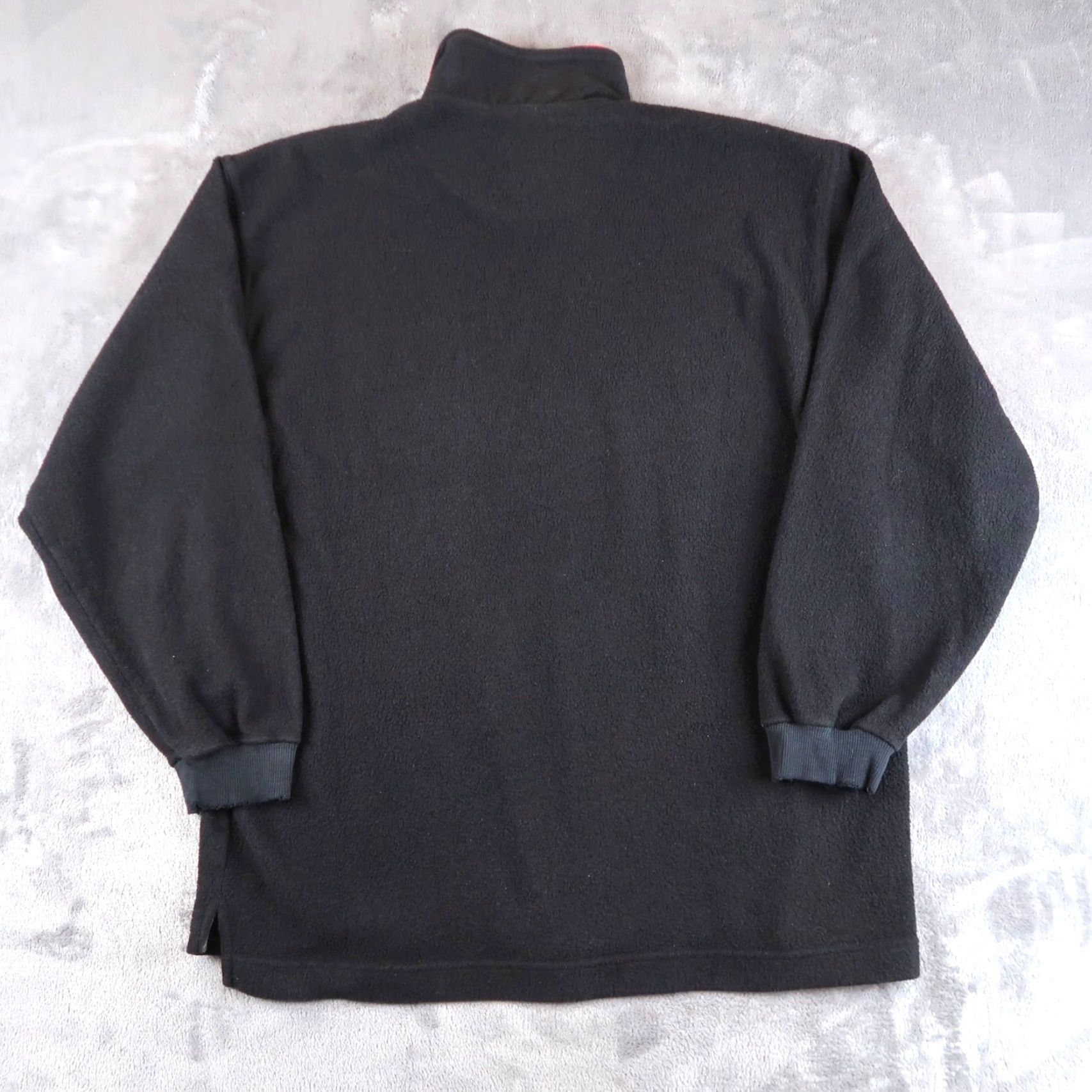 Guess VINTAGE Guess Classics Mens L Large 1/4 Zip Fleece Jacket Black Pullover Shirt Size US L / EU 52-54 / 3 - 2 Thumbnail