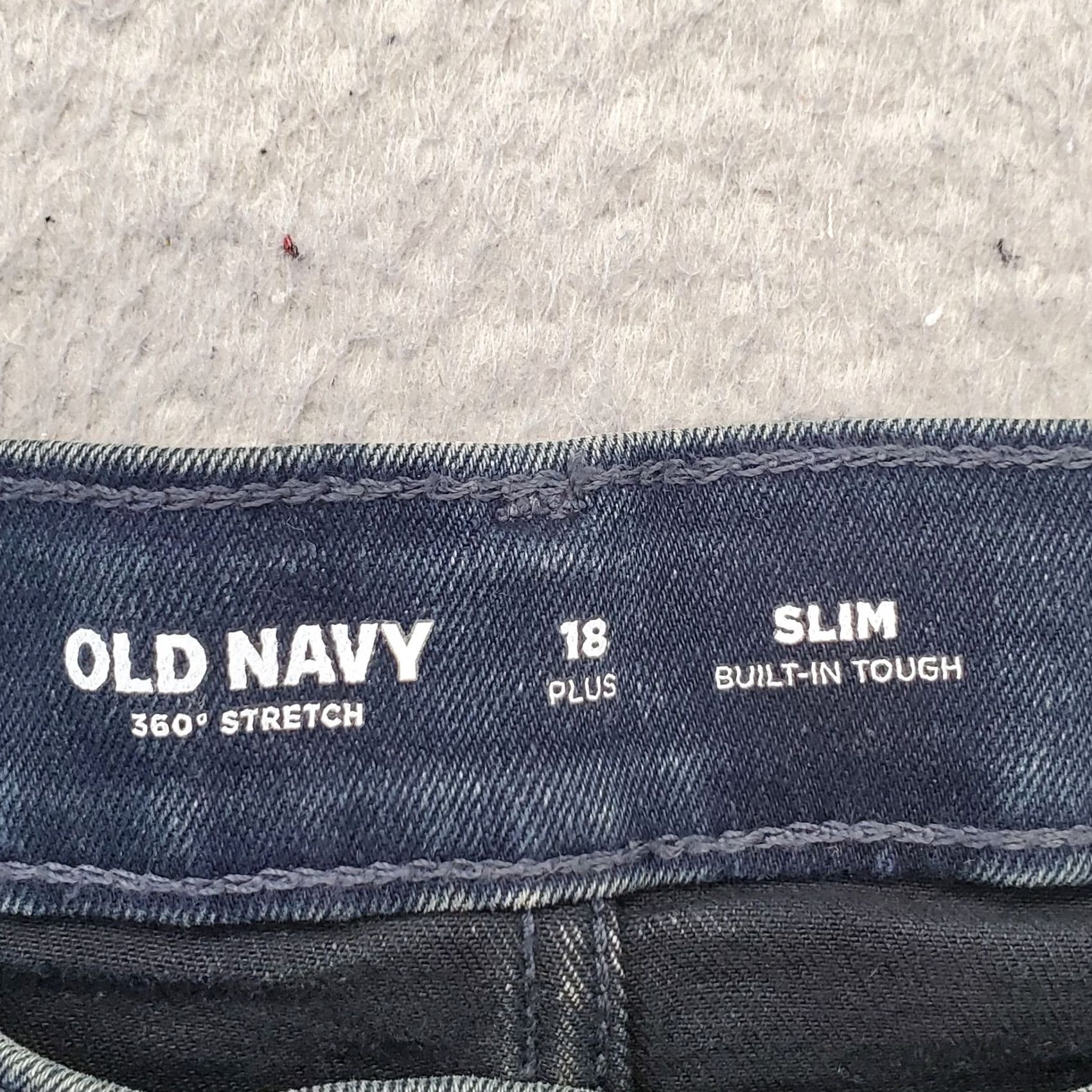 Old Navy Old Navy Jeans Women Plus 18 Blue Denim Slim Fit 360° Stretch Whiskered Straight Size 40" / US 18 - 7 Thumbnail