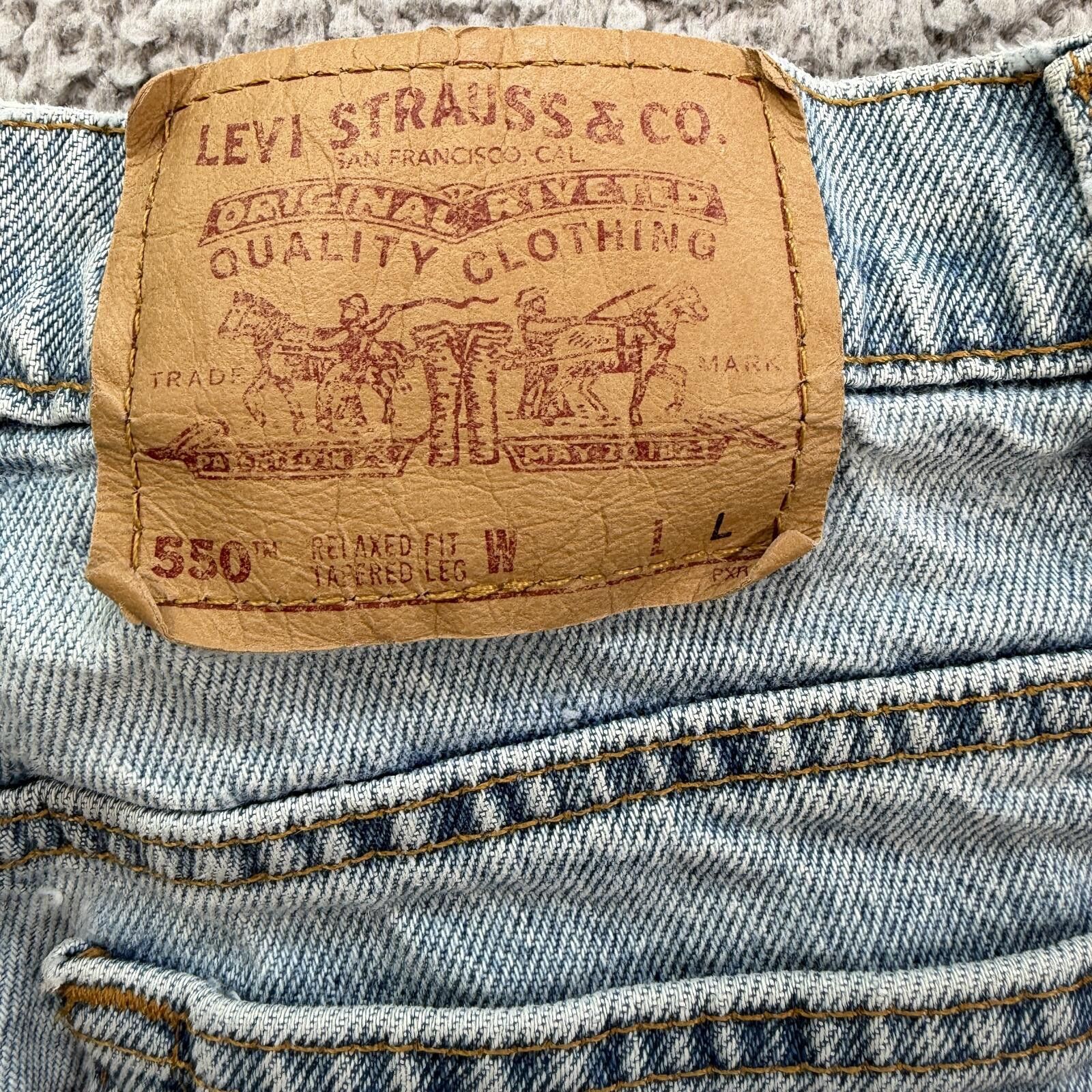 Levi's Vintage 90s Levis 550 Relaxed Fit 27 Tapered Light Jeans Size 27" / US 4 / IT 40 - 6 Thumbnail
