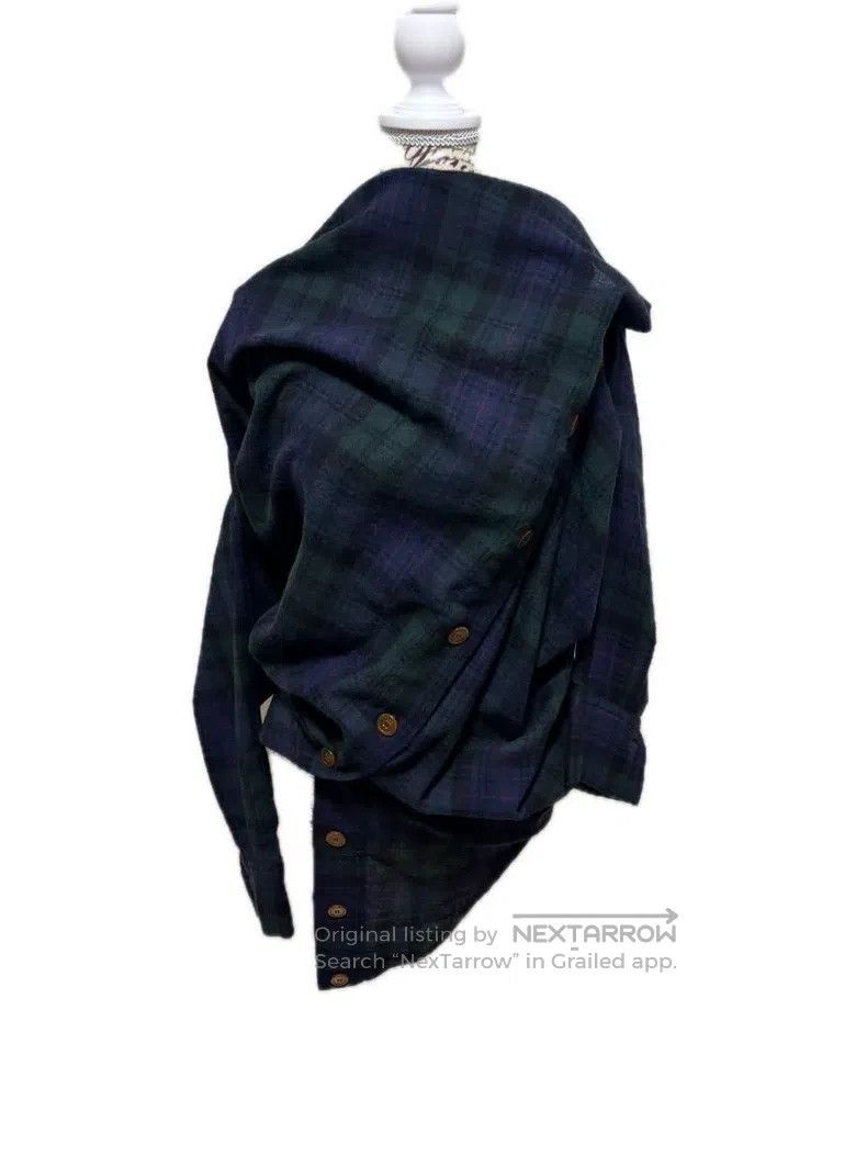 Vivienne Westwood Vivienne Westwood Plaid Asymmetrical Wool Shirt Jacket Size US M / EU 48-50 / 2 - 1 Thumbnail