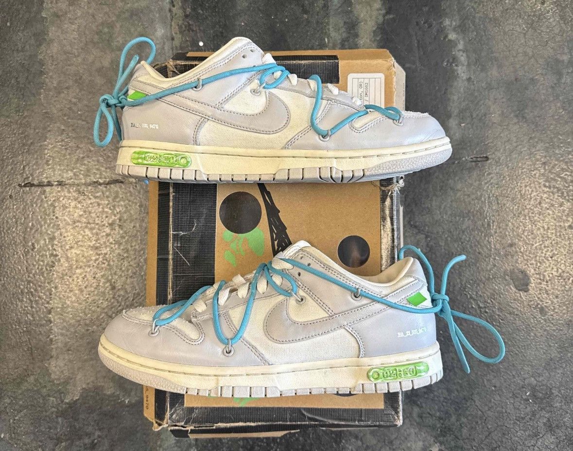 Nike Dunk Low Off-White Lot 02/50 Size US 7.5 / EU 40-41 - 1 Thumbnail
