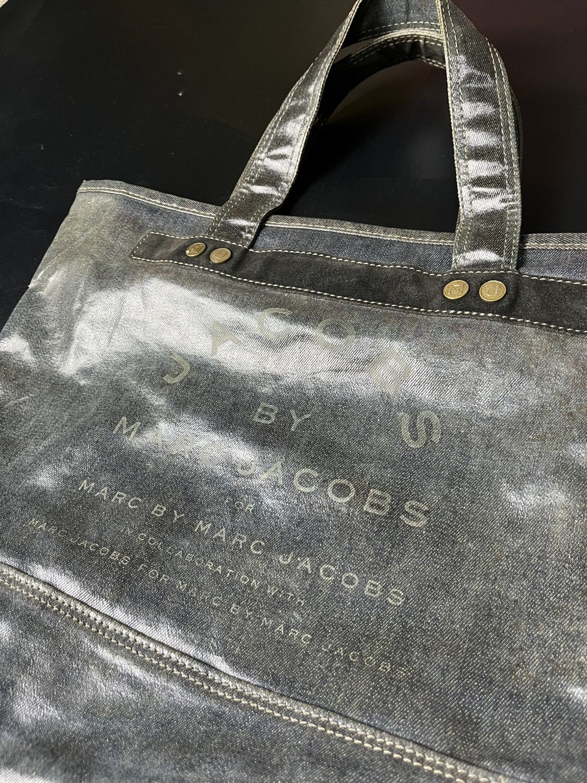 Designer × Heaven by Marc Jacobs × Marc Jacobs Rare Marc Jacobs Tote bag Jeans leather Size ONE SIZE - 4 Thumbnail