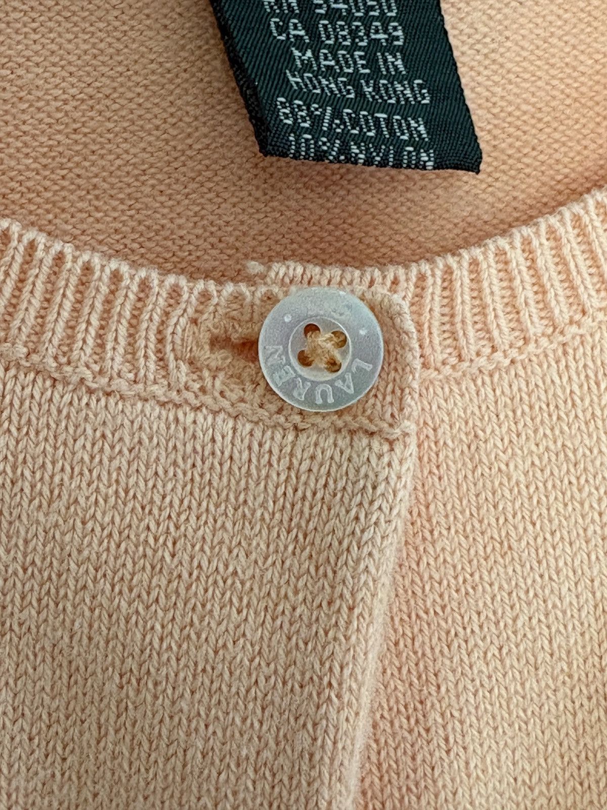 Lauren Ralph Lauren Lauren Ralph Lauren Peach Knit Tank & Cardigan Set XL Size XL / US 12-14 / IT 48-50 - 3 Thumbnail