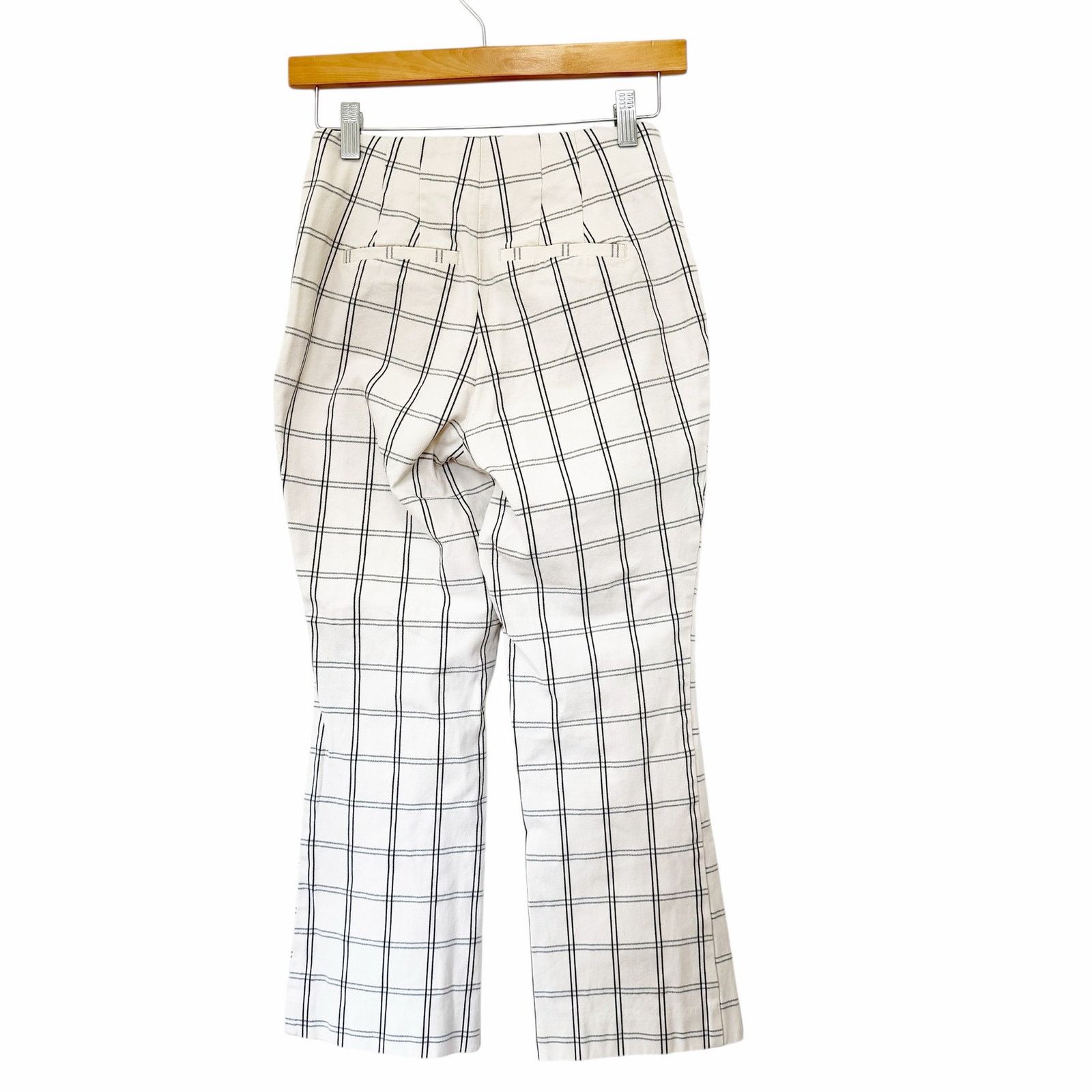 Other A New Day White Paid Cropped Kick Flare Pull On Pants Sz 2 Size 26" / US 2 / IT 38 - 4 Thumbnail
