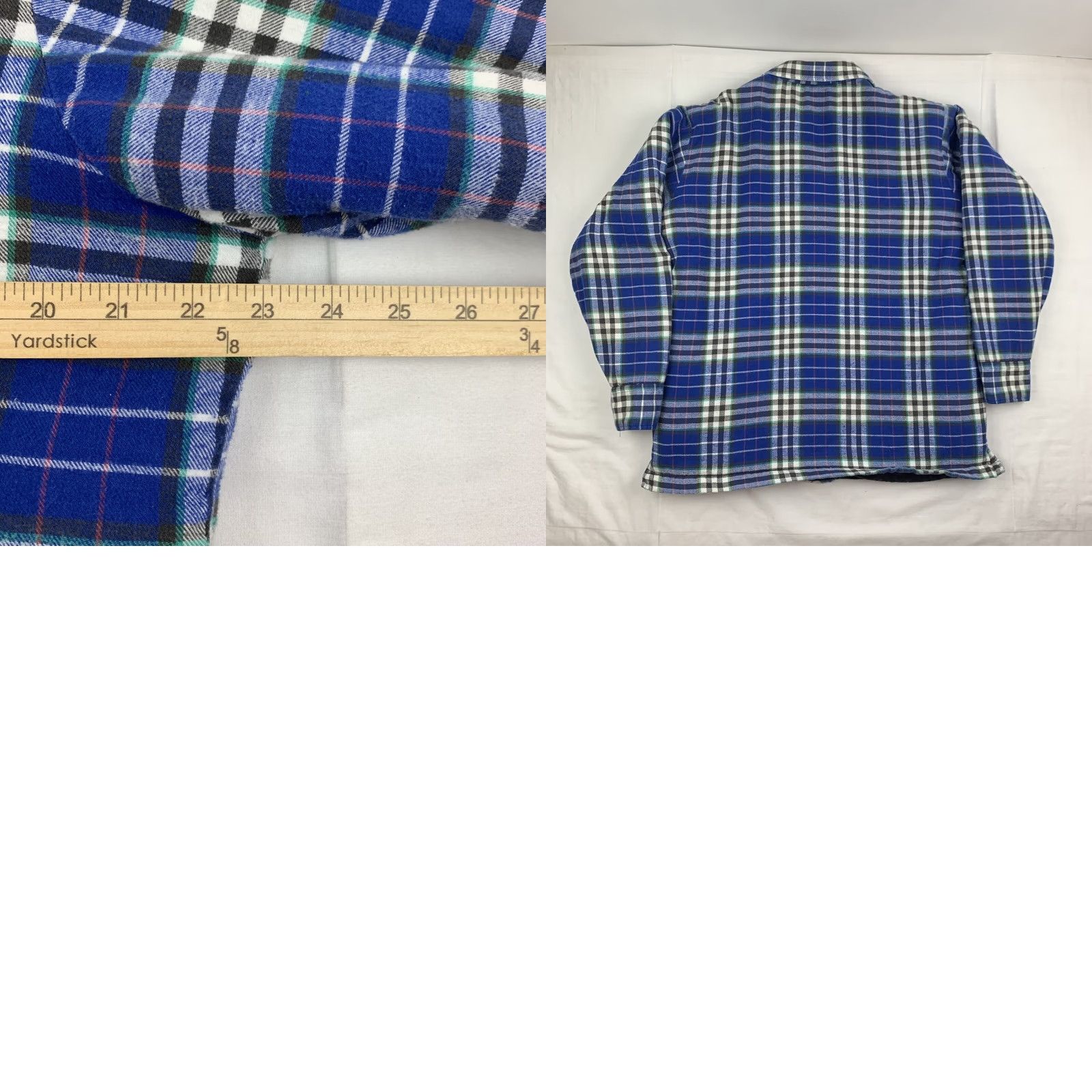 Arrow VINTAGE Arrow Sport Quilted Flannel Shirt Long Sleeve Button Up Adult Large Blue Shirt Mens Size US L / EU 52-54 / 3 - 8 Thumbnail