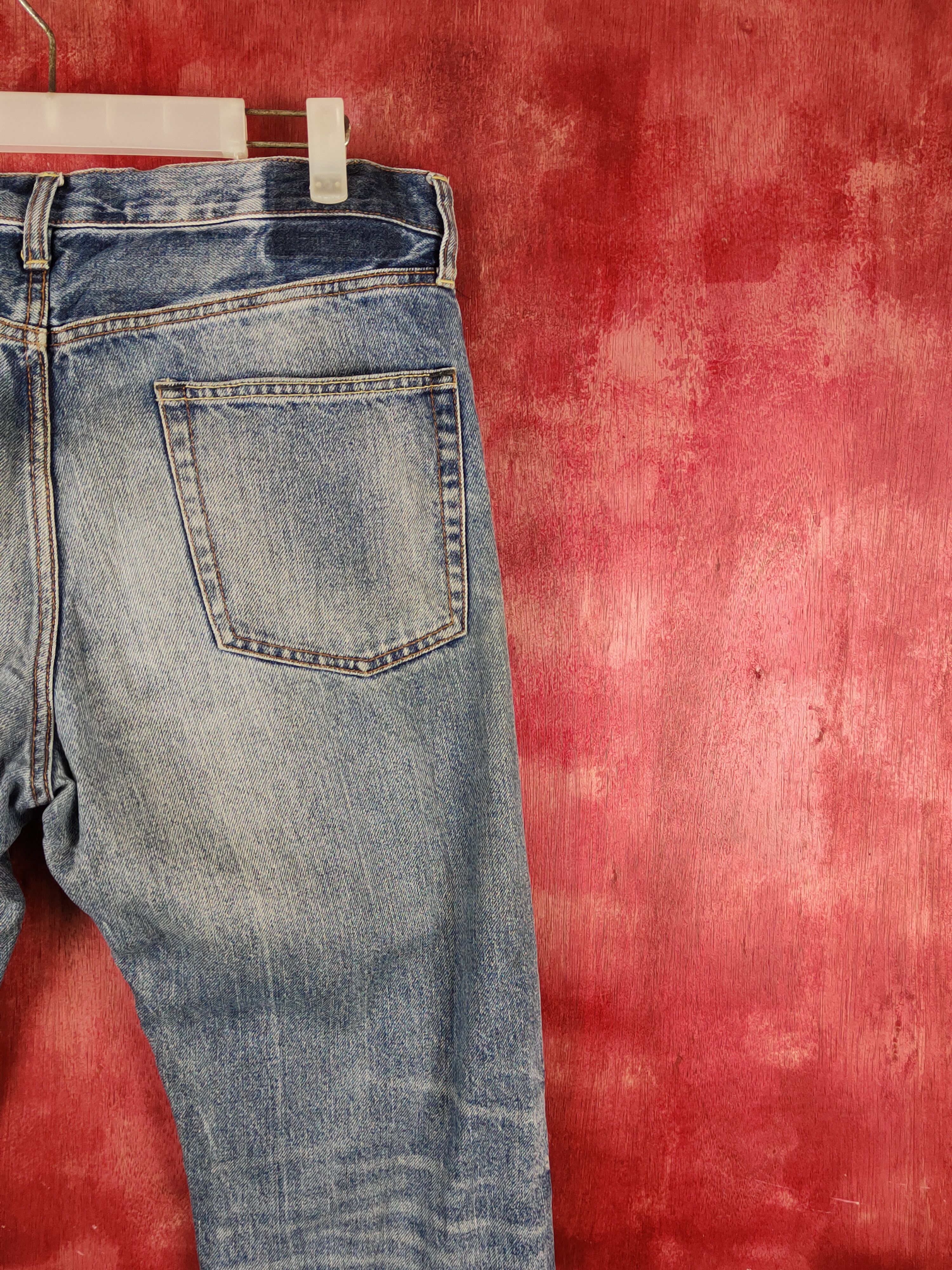 GU GU Blue Faded Distressed Ripped Jeans #S2245 Size US 34 / EU 50 - 10 Thumbnail