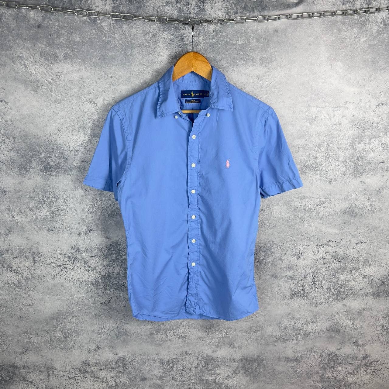 Ralph Lauren Ralph Lauren Shirt Men's Size S Blue Cotton Short Sleeve` Size US S / EU 44-46 / 1 - 1 Thumbnail