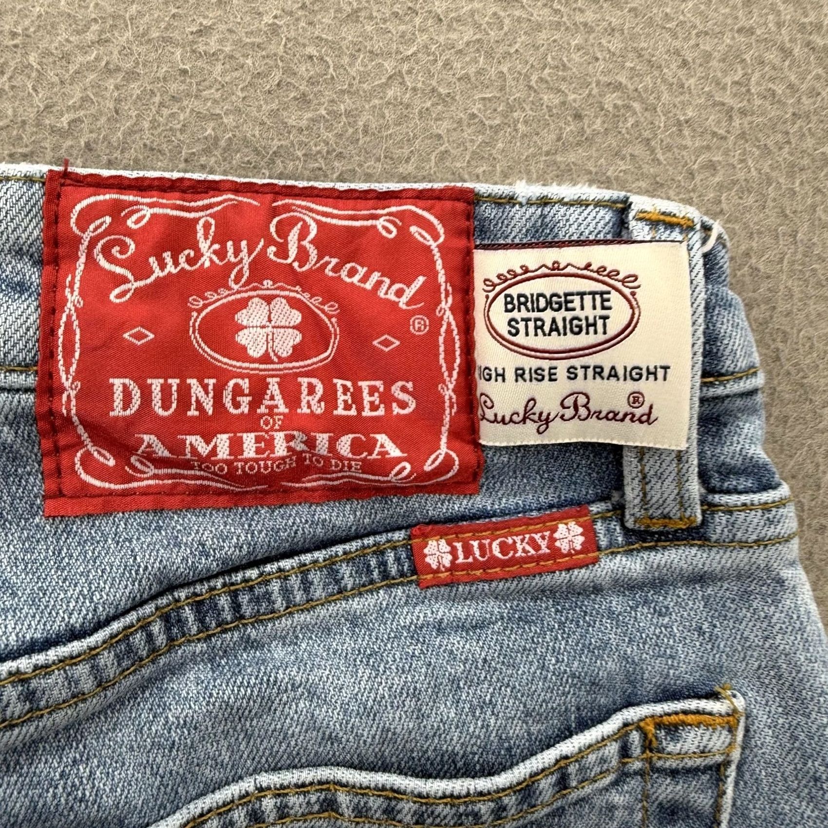 Lucky Brand Lucky Brand Bridgette Straight Jeans Womens 27 Blue High Rise Wear Lucky Graphic Jeans Mens? Size 27" / US 4 / IT 40 - 3 Thumbnail