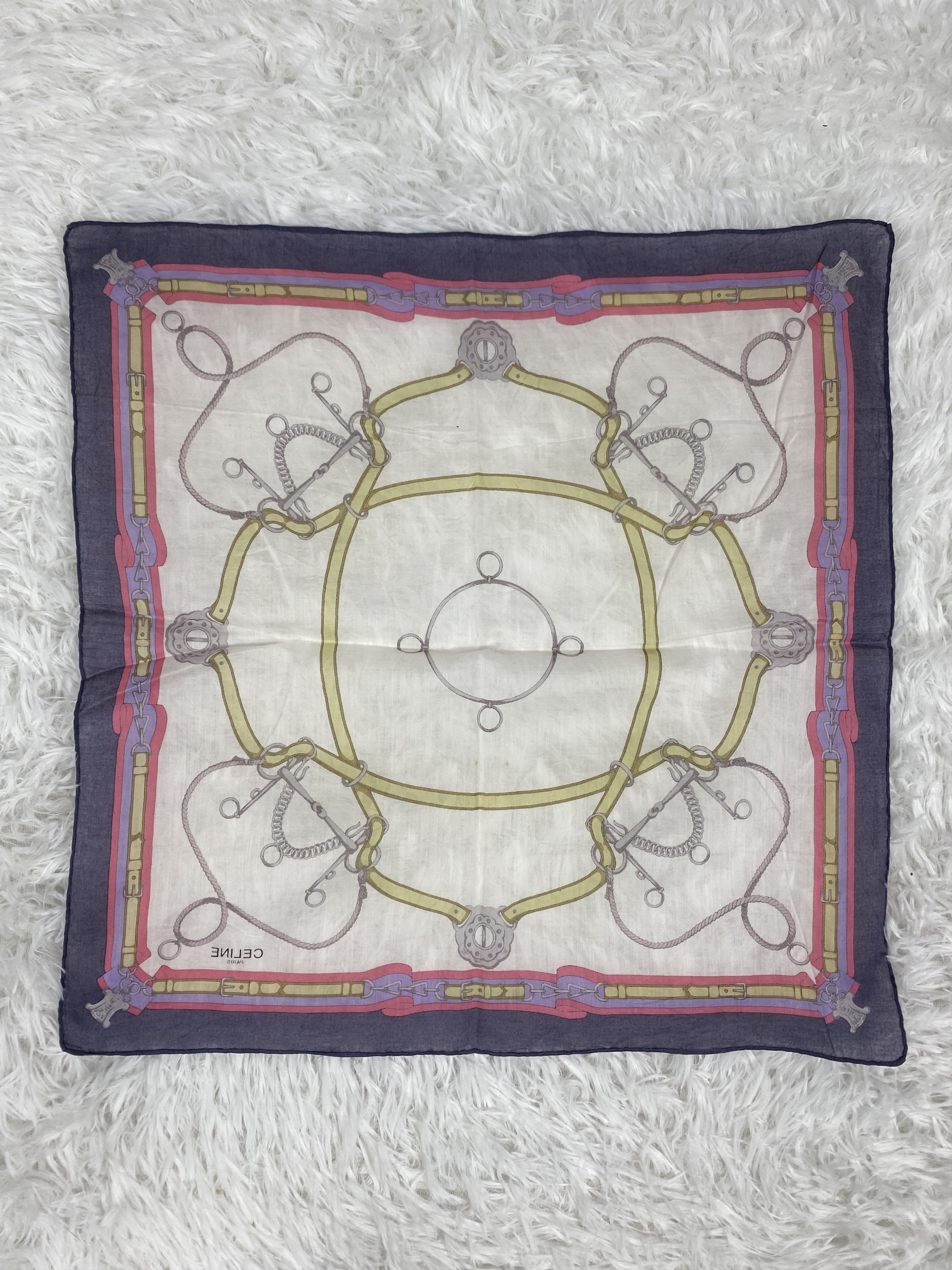 Celine Vintage Celine Handkerchief Neckerchief Ph0343 Size ONE SIZE - 5 Thumbnail