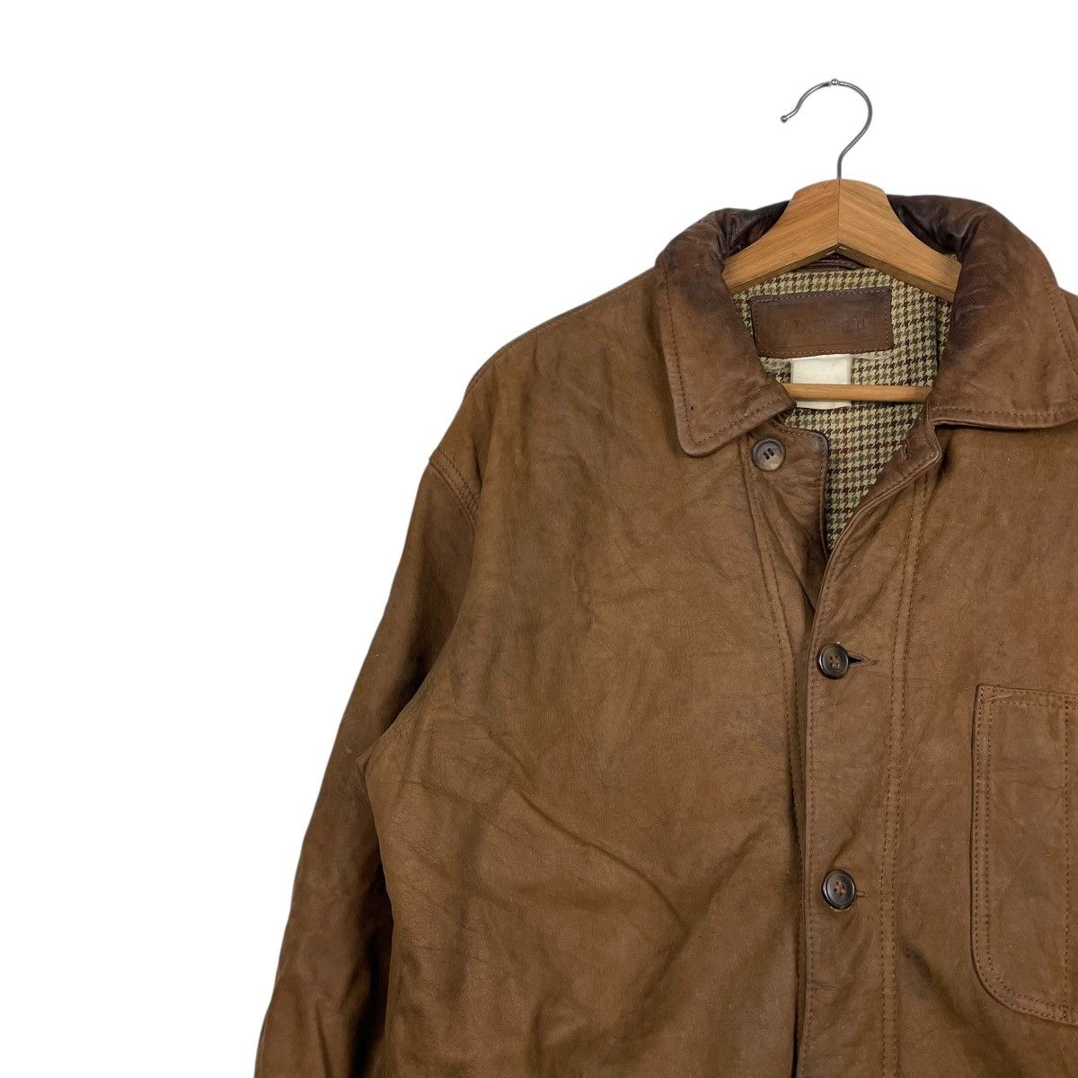 L.L. Bean × Vintage 💥MOLESKIN LEATHER LL BEAN RICH BROWN JACKET Size US L / EU 52-54 / 3 - 6 Thumbnail
