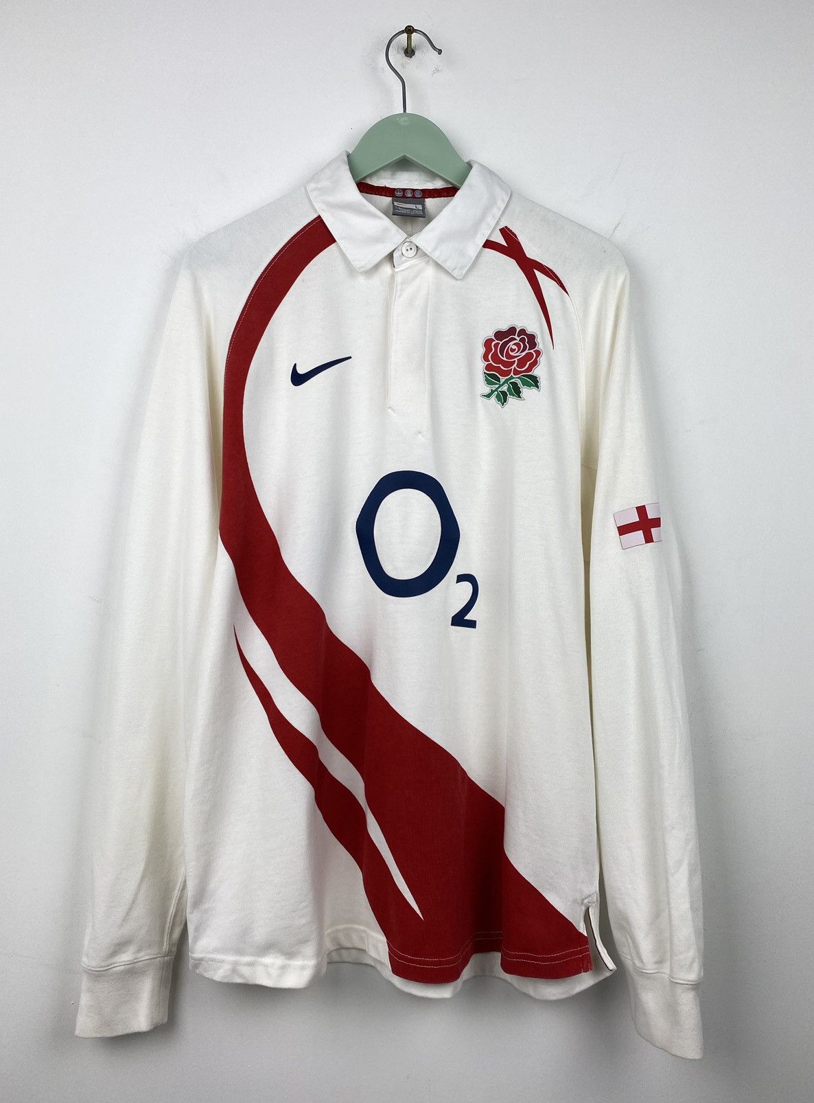 Nike Vintage Y2K Nike O2 England Rugby Long Sleeve Shirt France Size US L / EU 52-54 / 3 - 1 Thumbnail