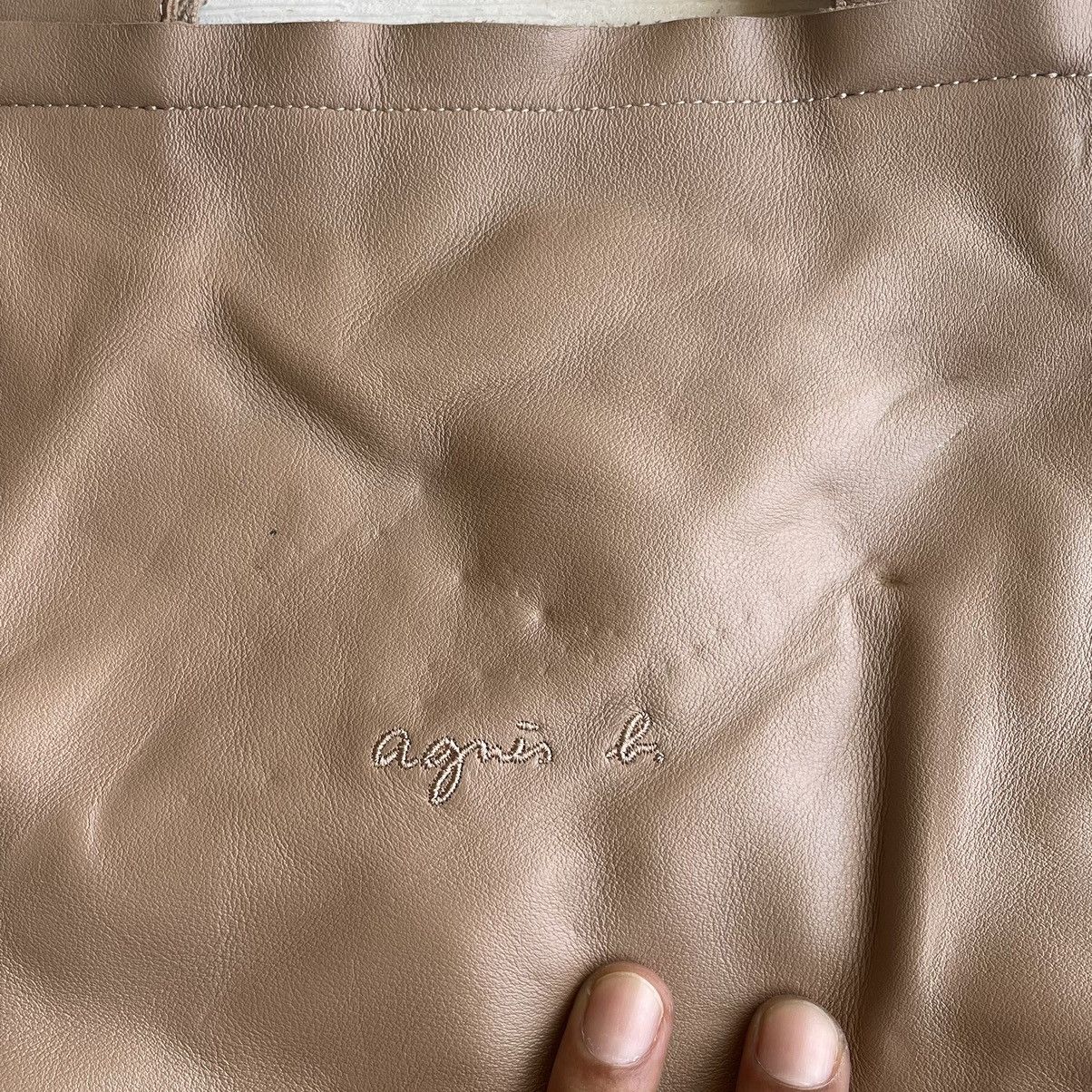 agnes b. Beige Leather Tote Bag Size ONE SIZE - 8 Thumbnail