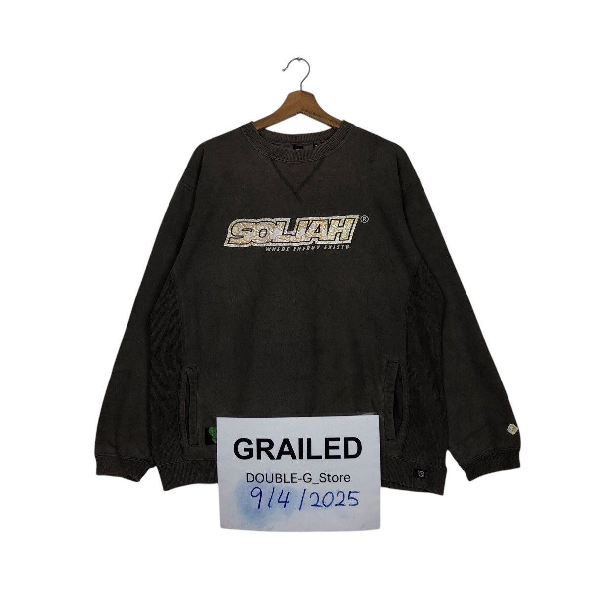 Japanese Brand 📌Vintage Sweatshirt Soljah Big Logo Punk Design Size US M / EU 48-50 / 2 - 1 Thumbnail