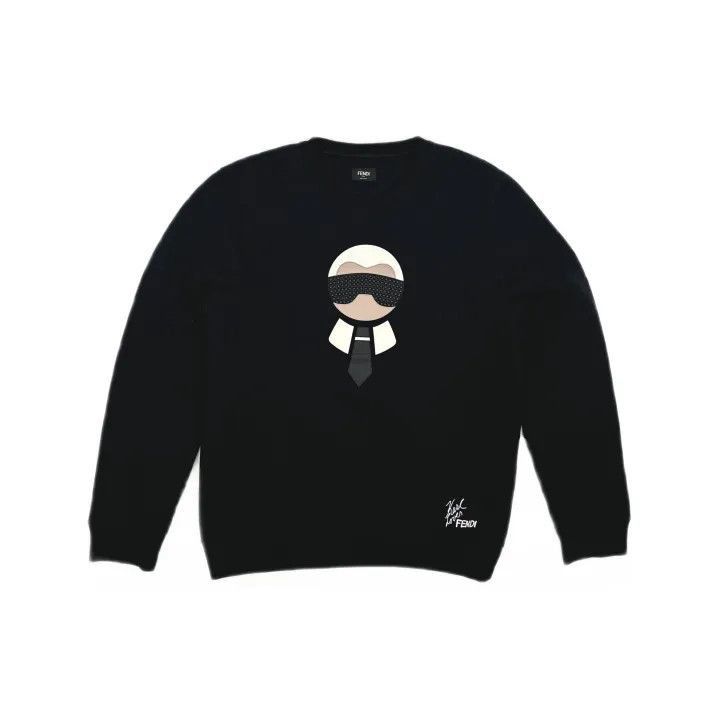Fendi Fendi Black Long Sleeve Sweatshirt for Men -2507 Size US L / EU 52-54 / 3 - 2 Thumbnail